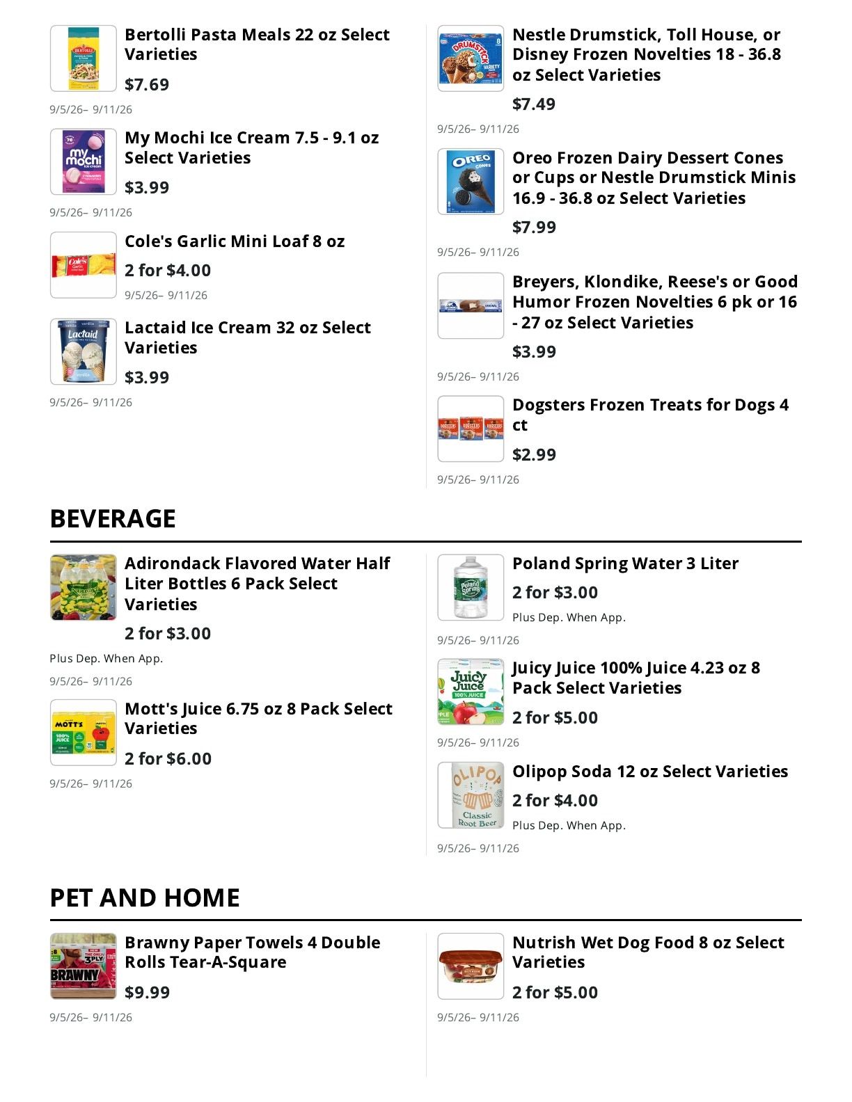 E.M. Heath Supermarket Weekly Ad September 5 - 11, 2026