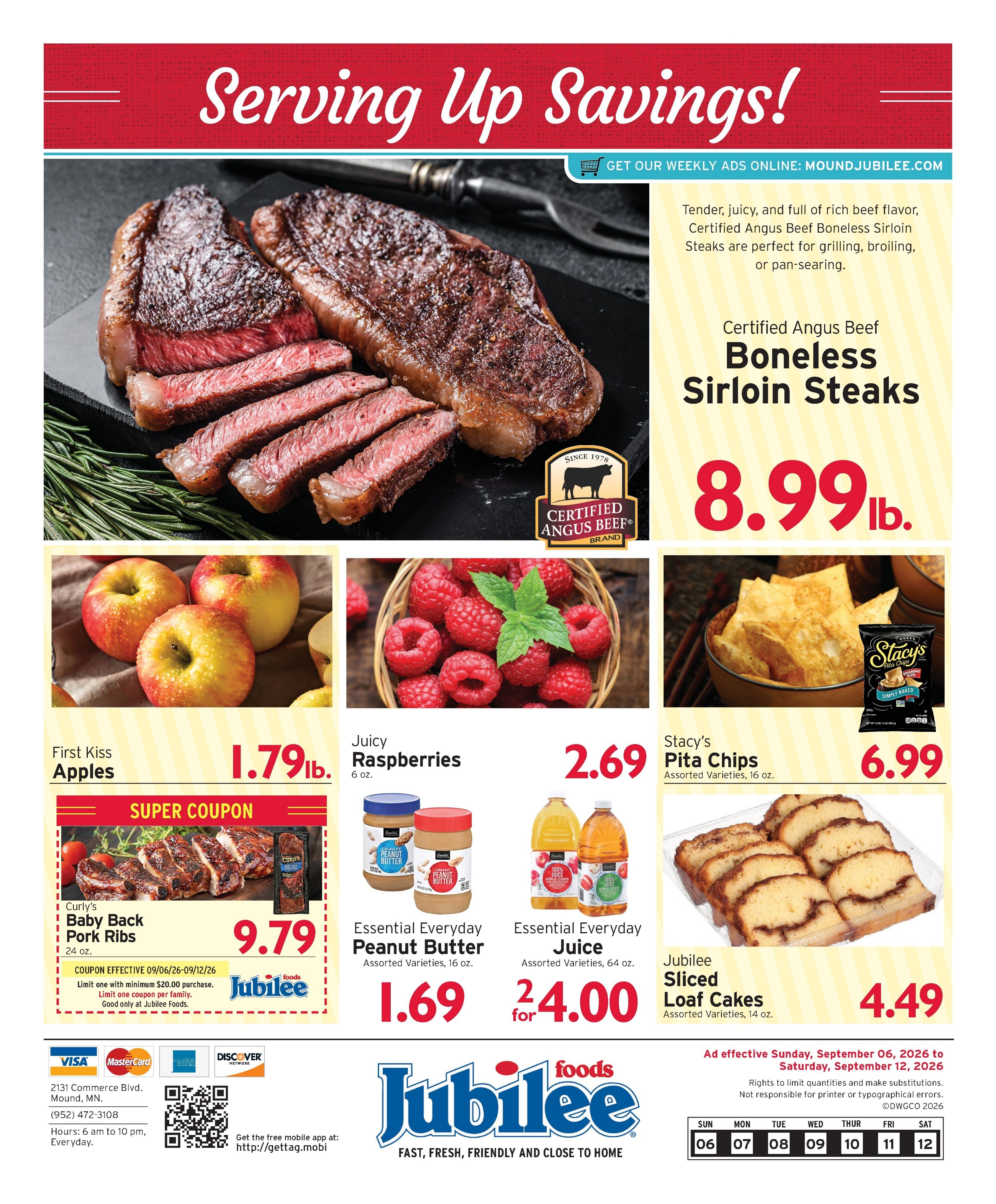 Mound Jubilee Foods Weekly Ad September 6 - 12, 2026