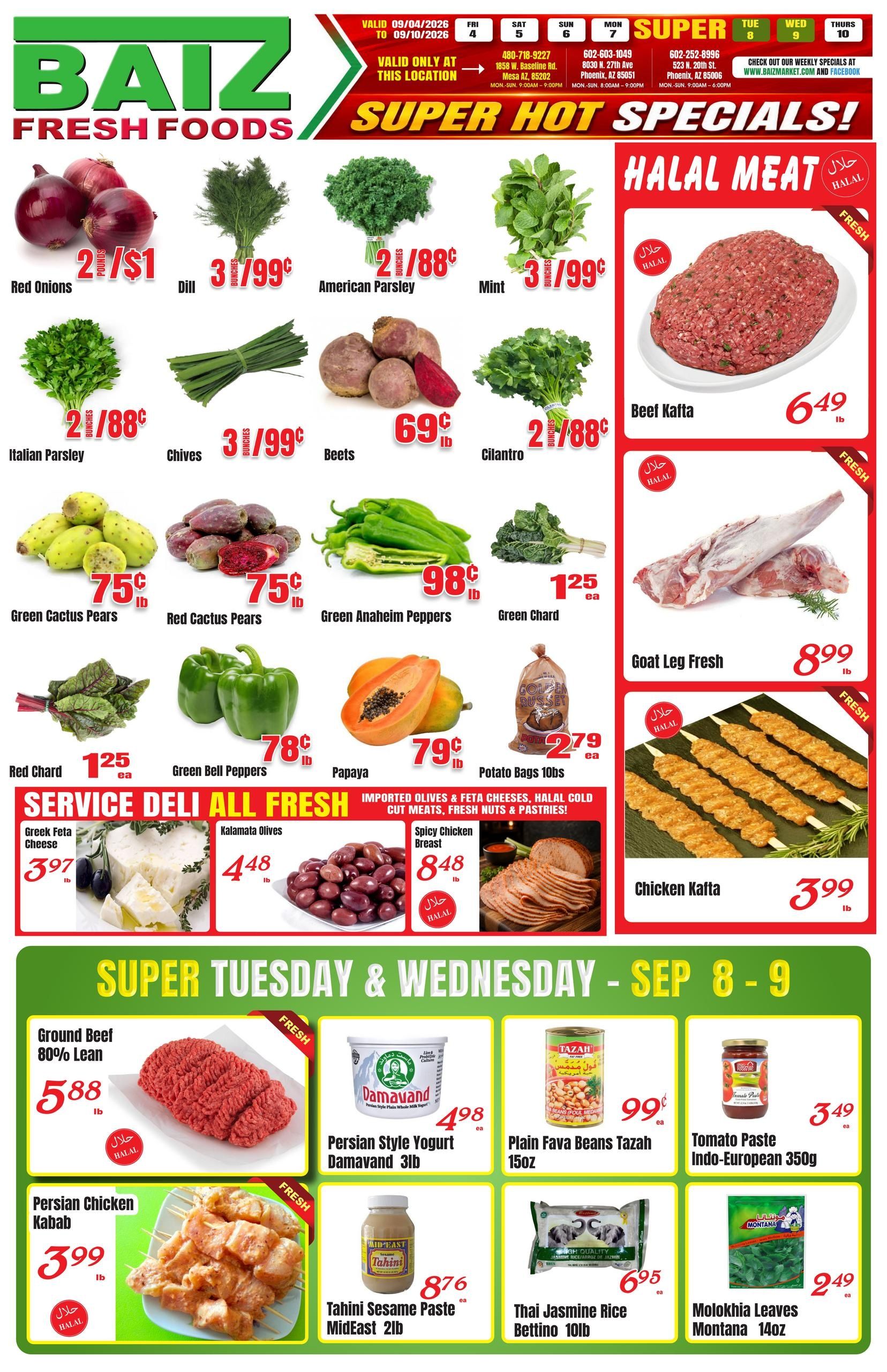 Baiz Market Weekly Ad September 3 - 9, 2026