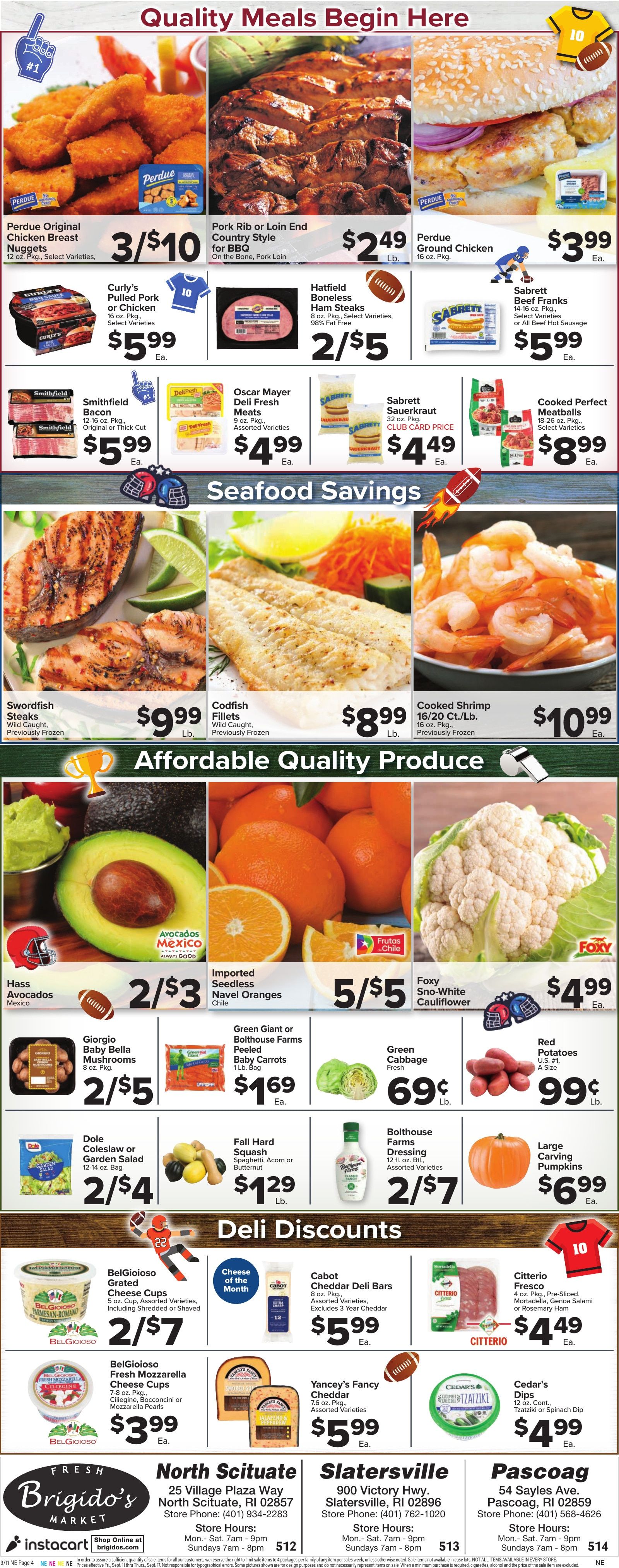 Brigido's Fresh Market Weekly Ad September 11 - 17, 2026