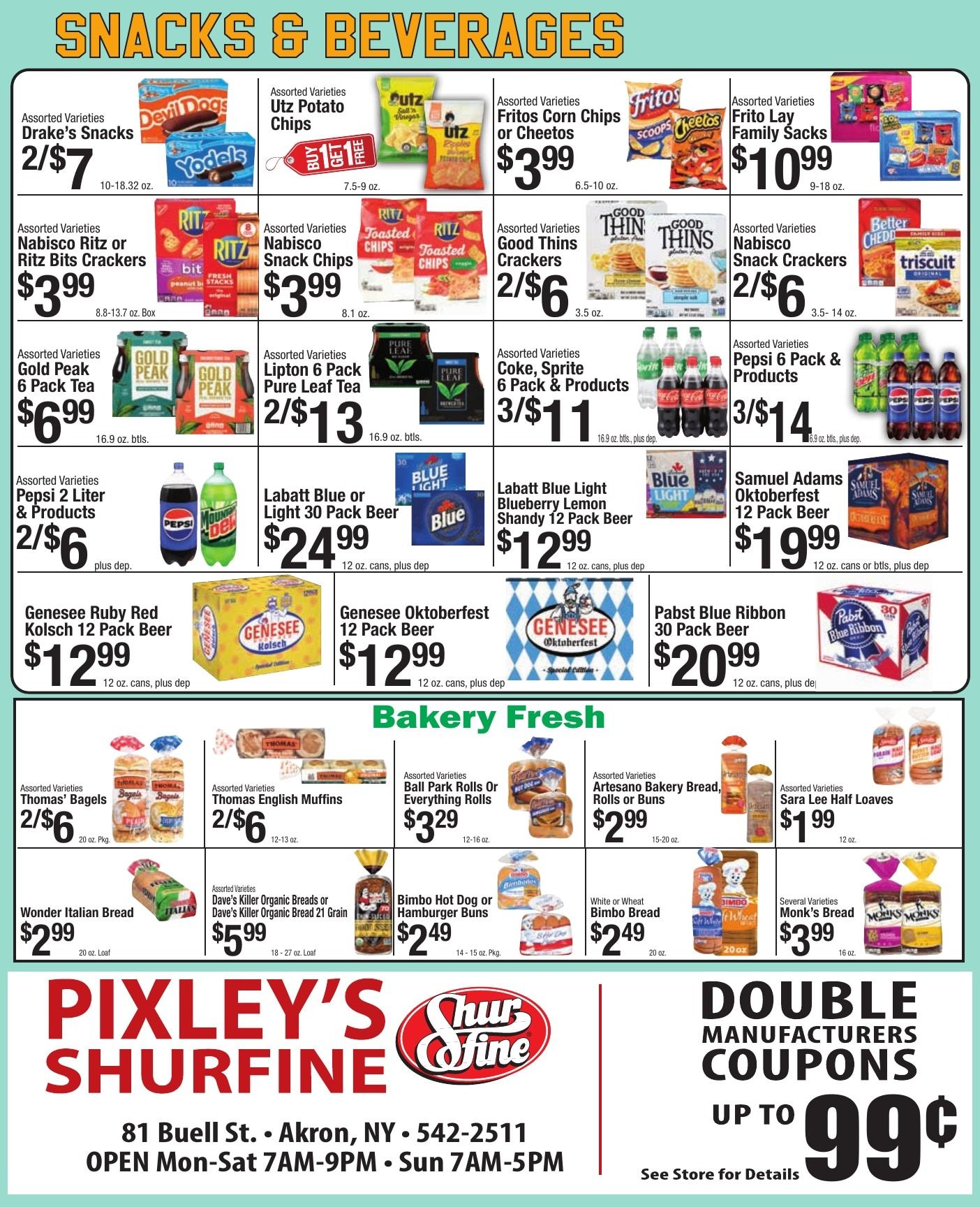 Pixley's Shurfine Food Mart Weekly Ad September 6 - 12, 2026