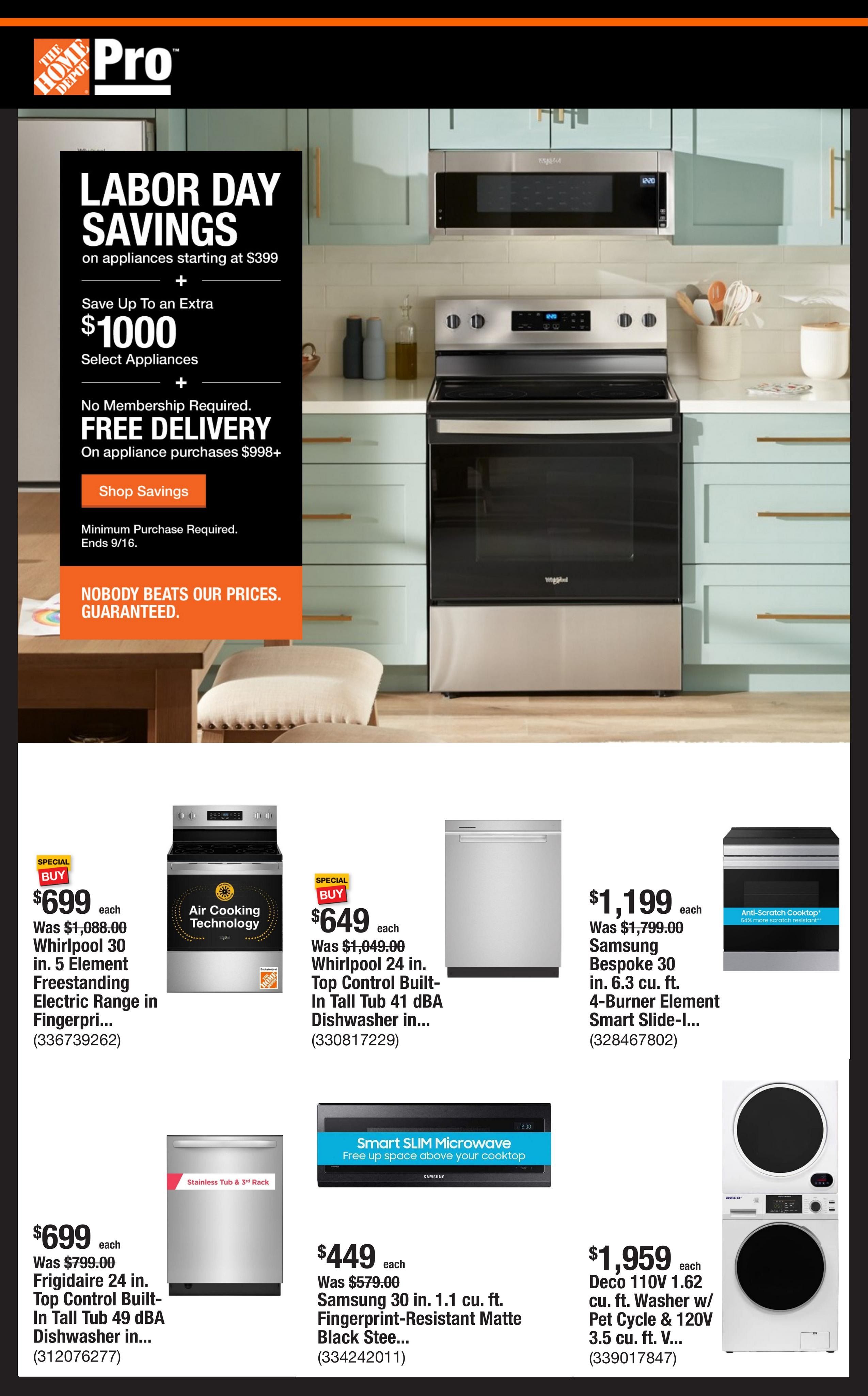 Home Depot (South Bend Area, IN) Weekly Ad August 31 - September 7, 2026