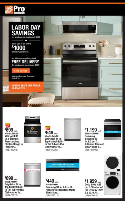 Home Depot Weekly Ad August 31 - September 7, 2026