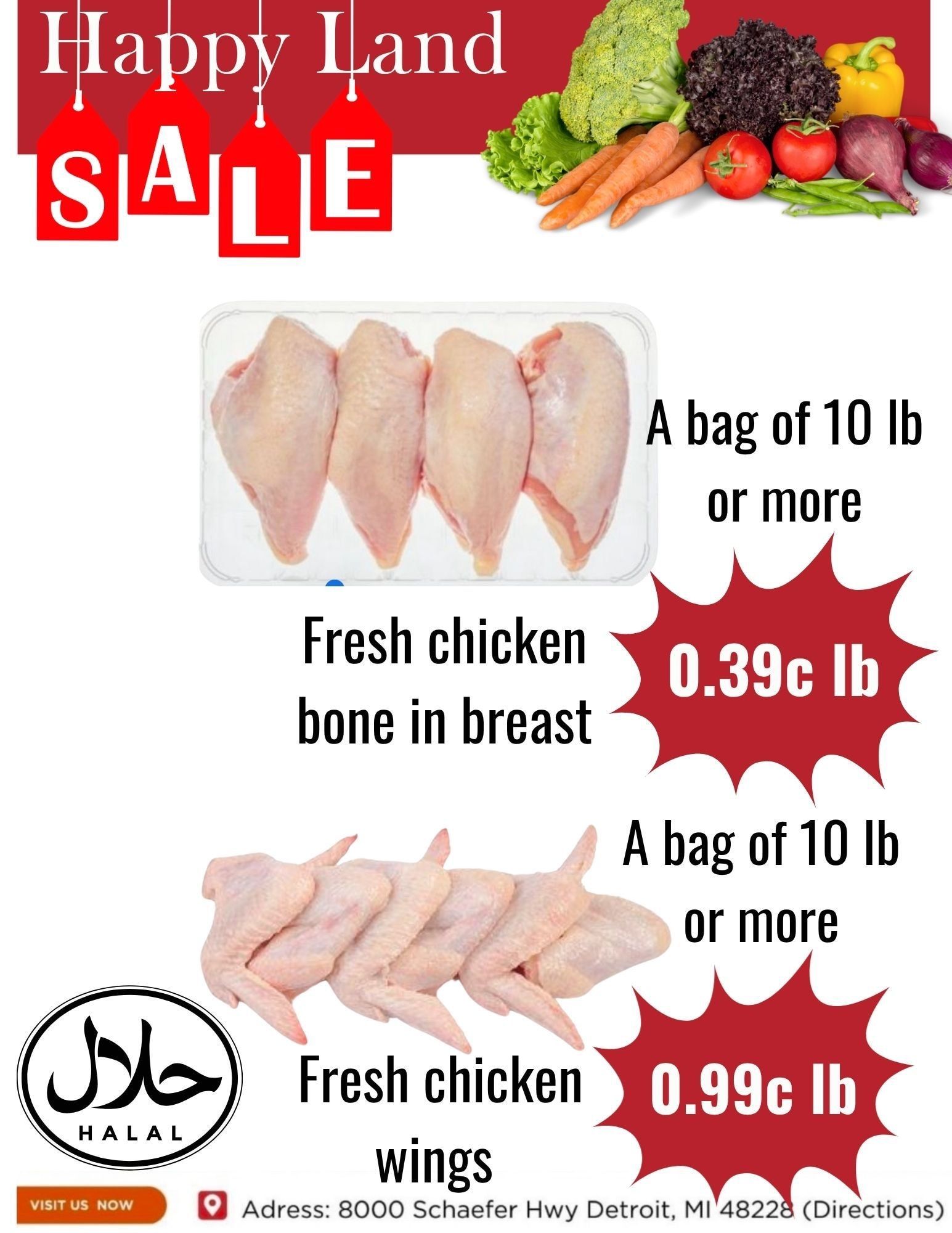 Happy Land Market (8000 Schaefer Highway, Detroit, MI) Weekly Ad September 5 - 5, 2026