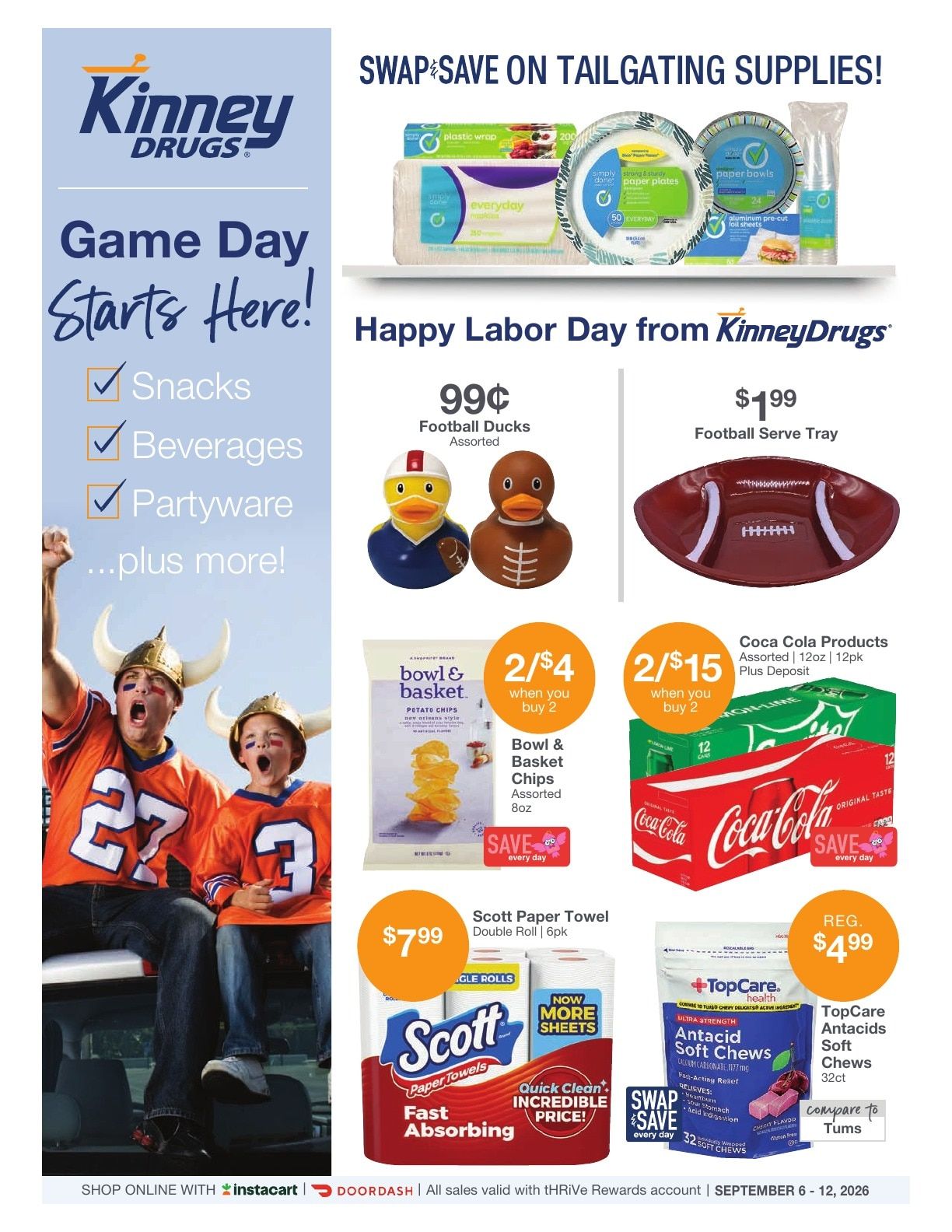 Kinney Drugs Weekly Ad September 6 - 12, 2026