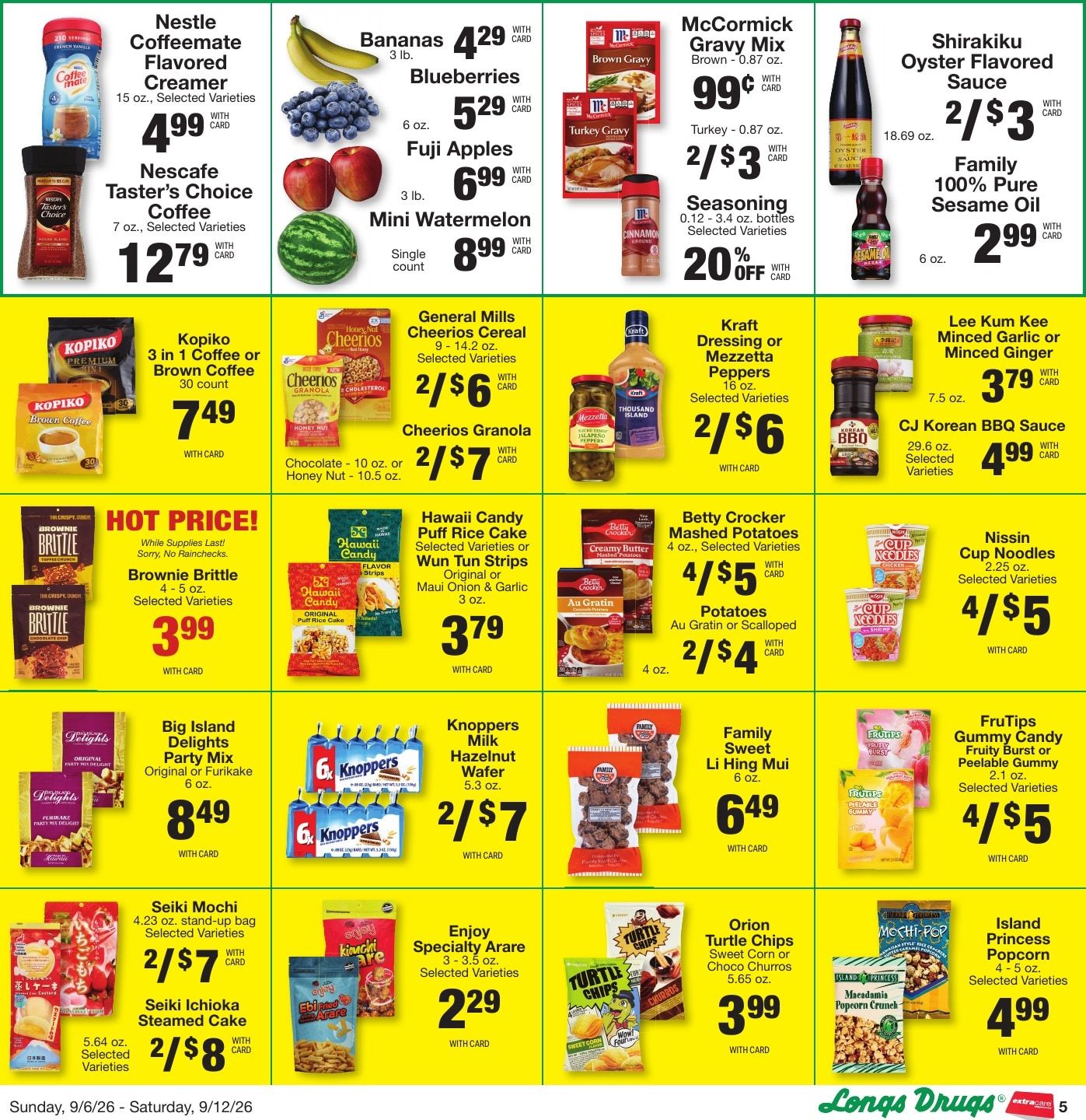 Longs Drugs Big Island Weekly Ad September 6 - 12, 2026