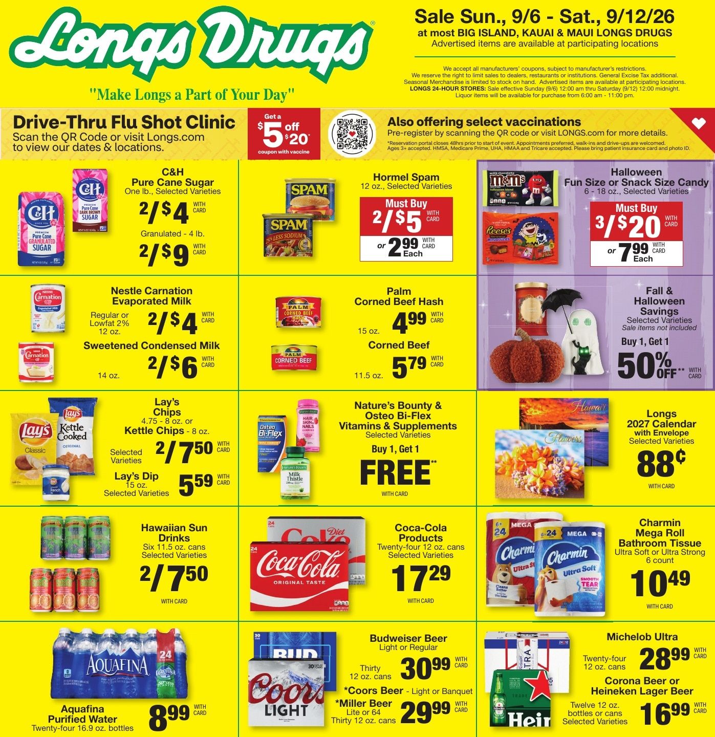 Longs Drugs Maui and Kauai Weekly Ad September 6 - 12, 2026