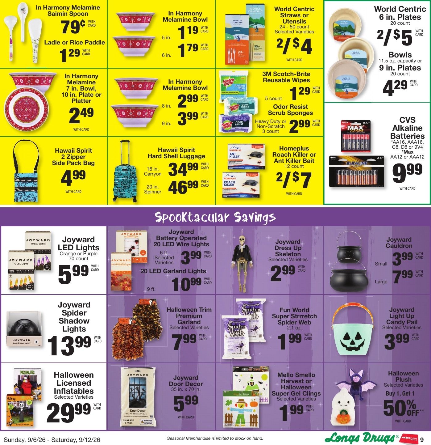 Longs Drugs Maui and Kauai Weekly Ad September 6 - 12, 2026