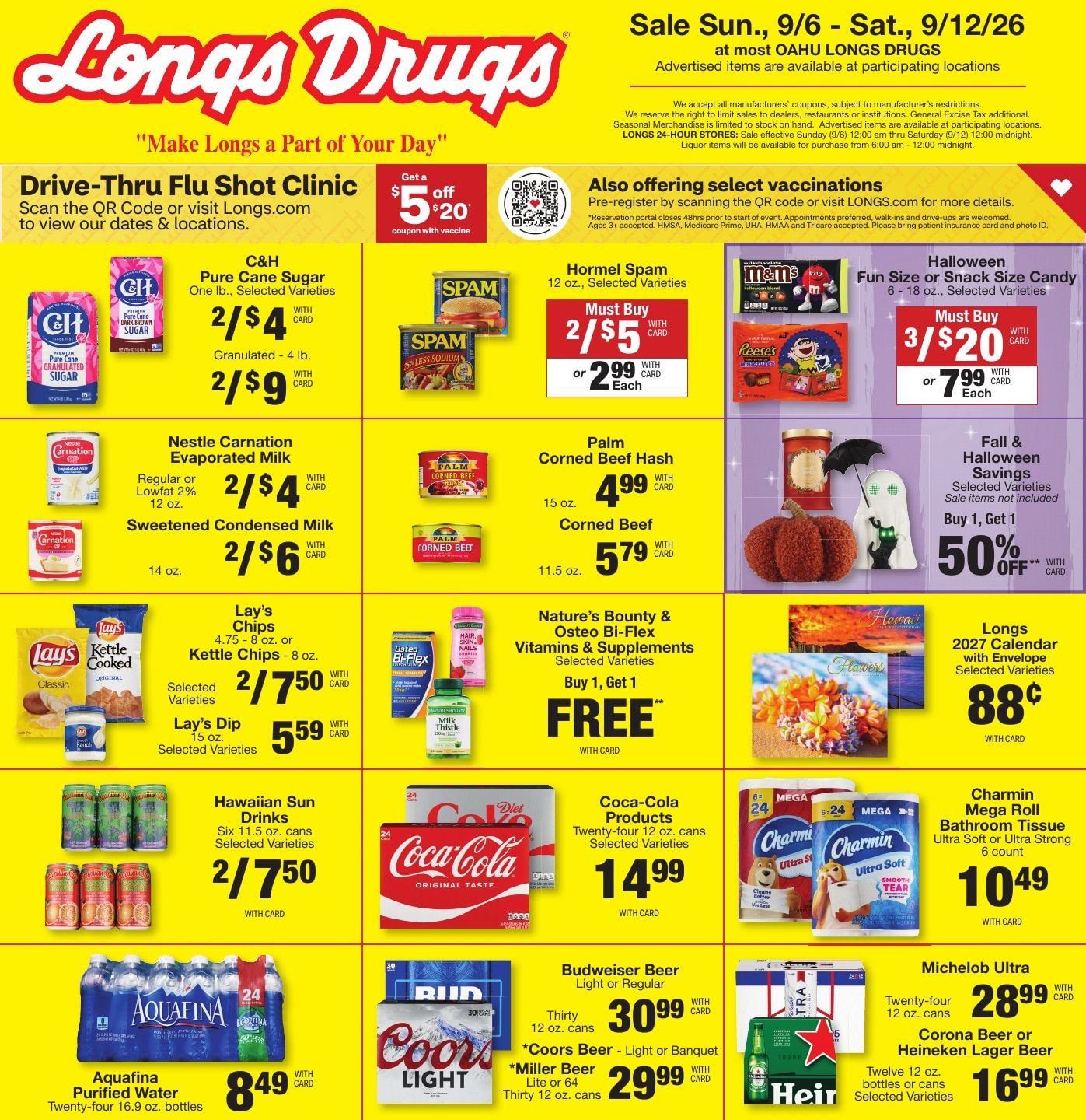 Longs Drugs Oahu Weekly Ad September 6 - 12, 2026