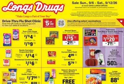 Longs Drugs Oahu Weekly Ad September 6 - 12, 2026