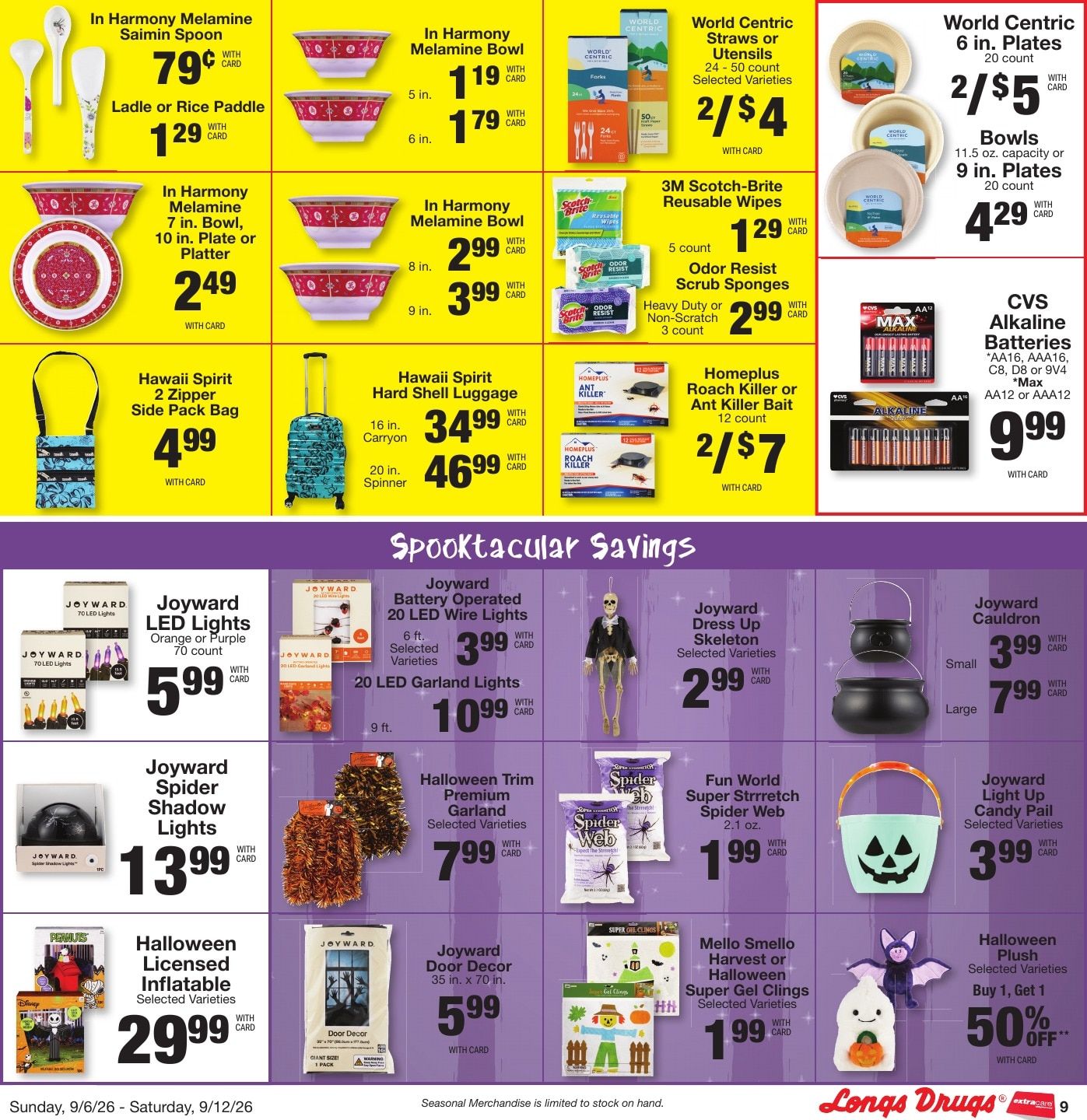 Longs Drugs Oahu Weekly Ad September 6 - 12, 2026