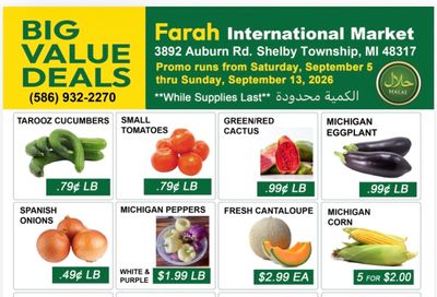 Farah International Market Weekly Ad September 7 - 13, 2026