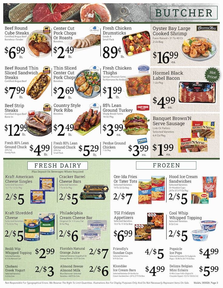 Walsh's Quality Market IGA Weekly Ad September 6 - 12, 2026