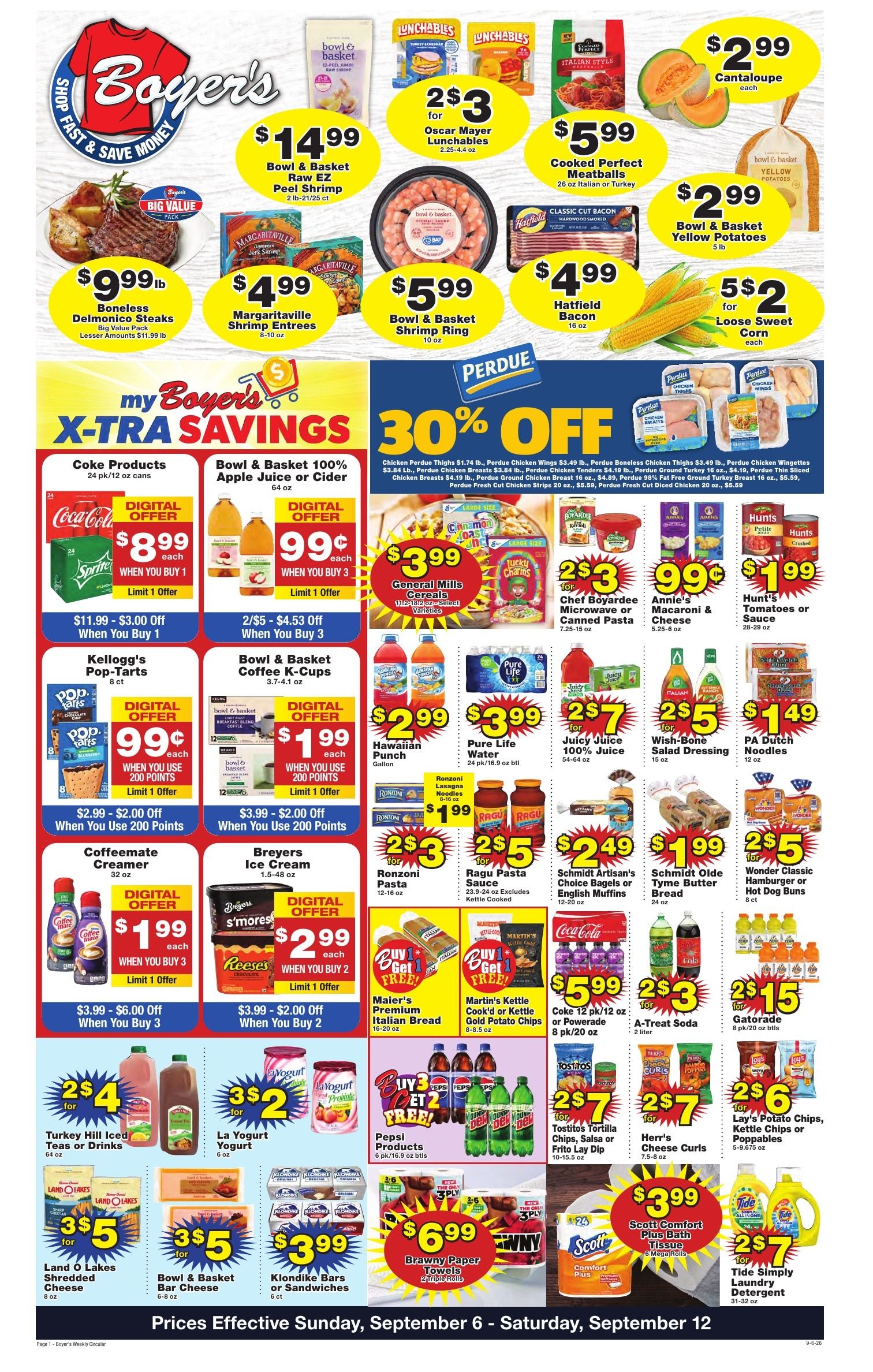 Boyer's Food Markets (Ashland and other locations, PA) Weekly Ad September 6 - 12, 2026
