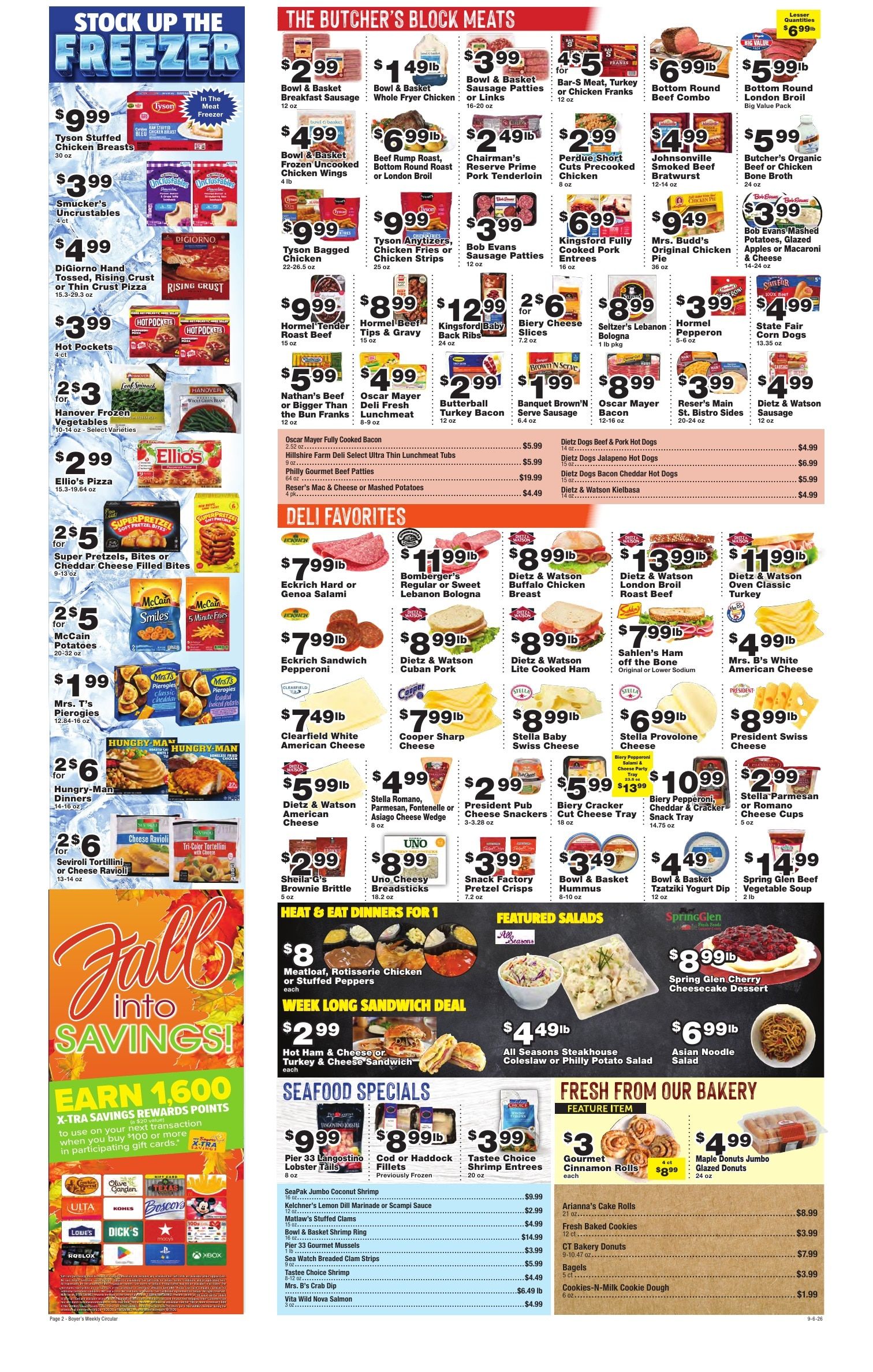 Boyer's Food Markets (Ashland and other locations, PA) Weekly Ad September 6 - 12, 2026
