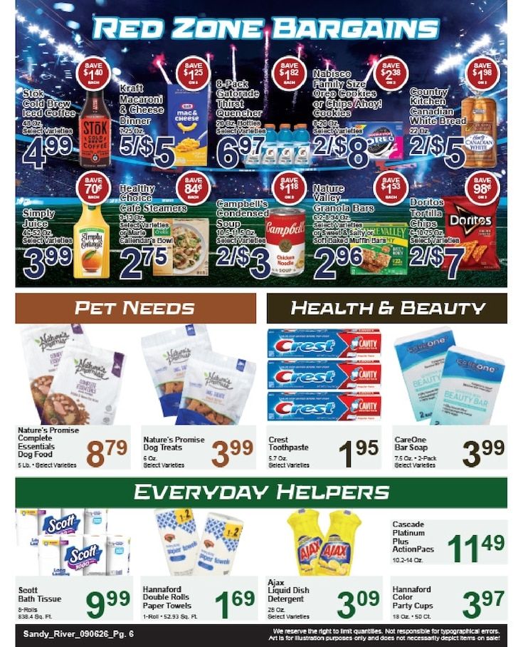 Sandy River Shop 'n Save Weekly Ad September 6 - 12, 2026