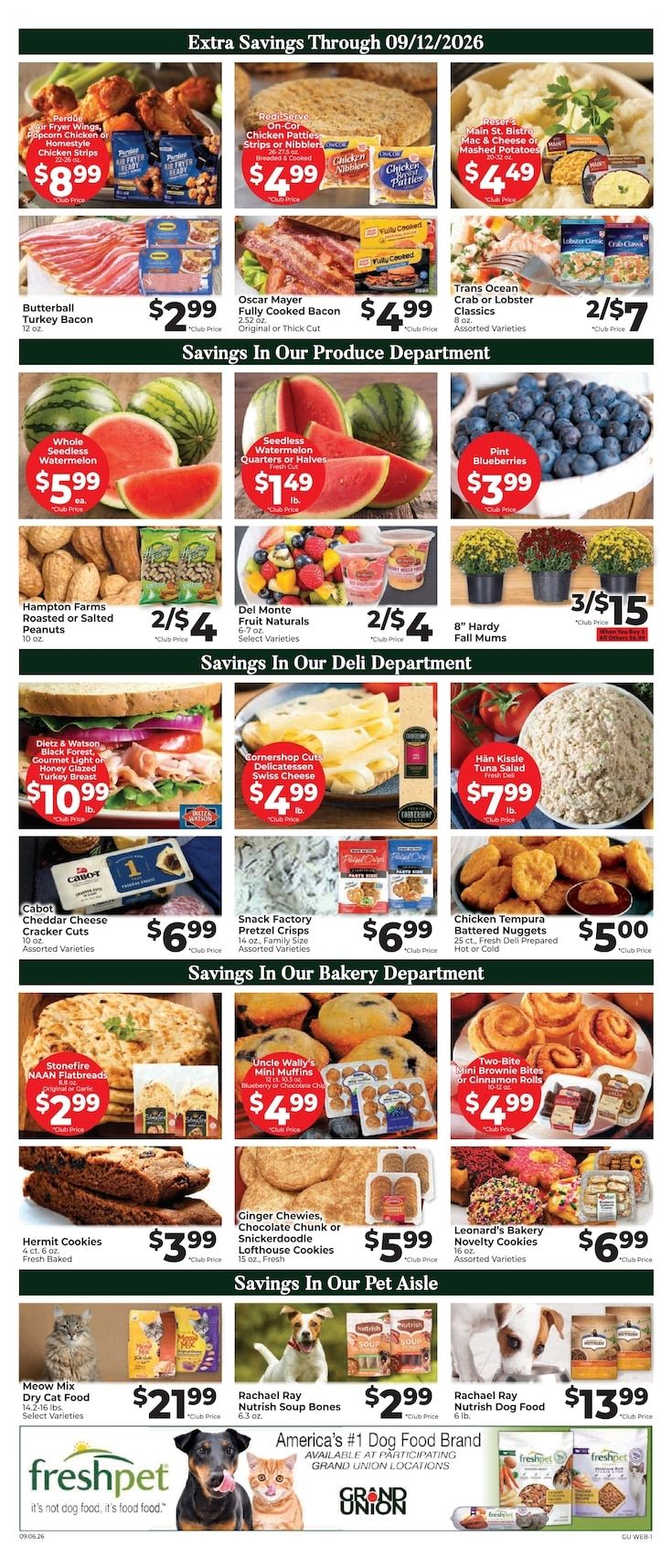 Grand Union (Rutland, VT) Weekly Ad September 6 - 12, 2026