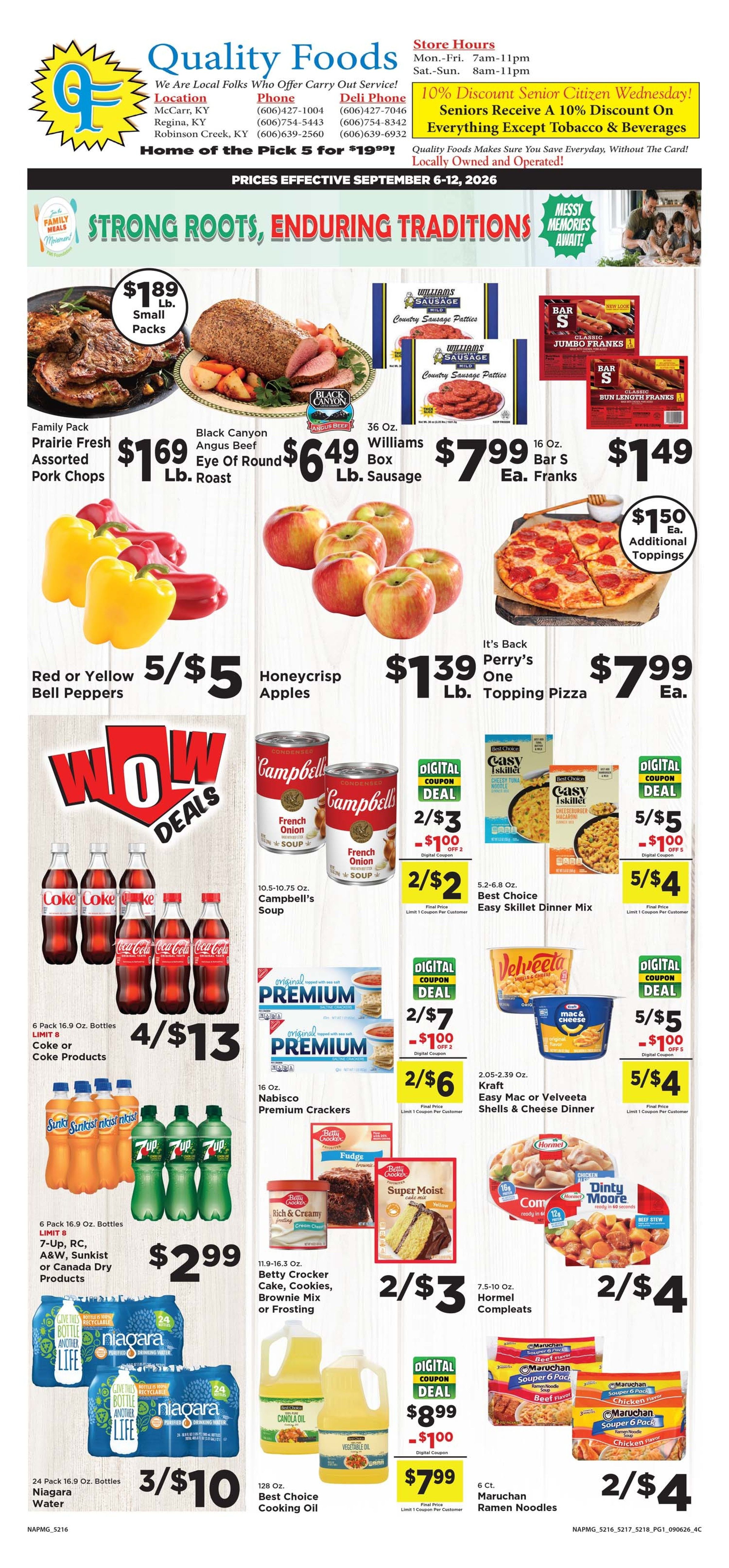 Quality Foods - Buskirk Strong Roots Enduring Traditions Weekly Ad September 6 - 12, 2026