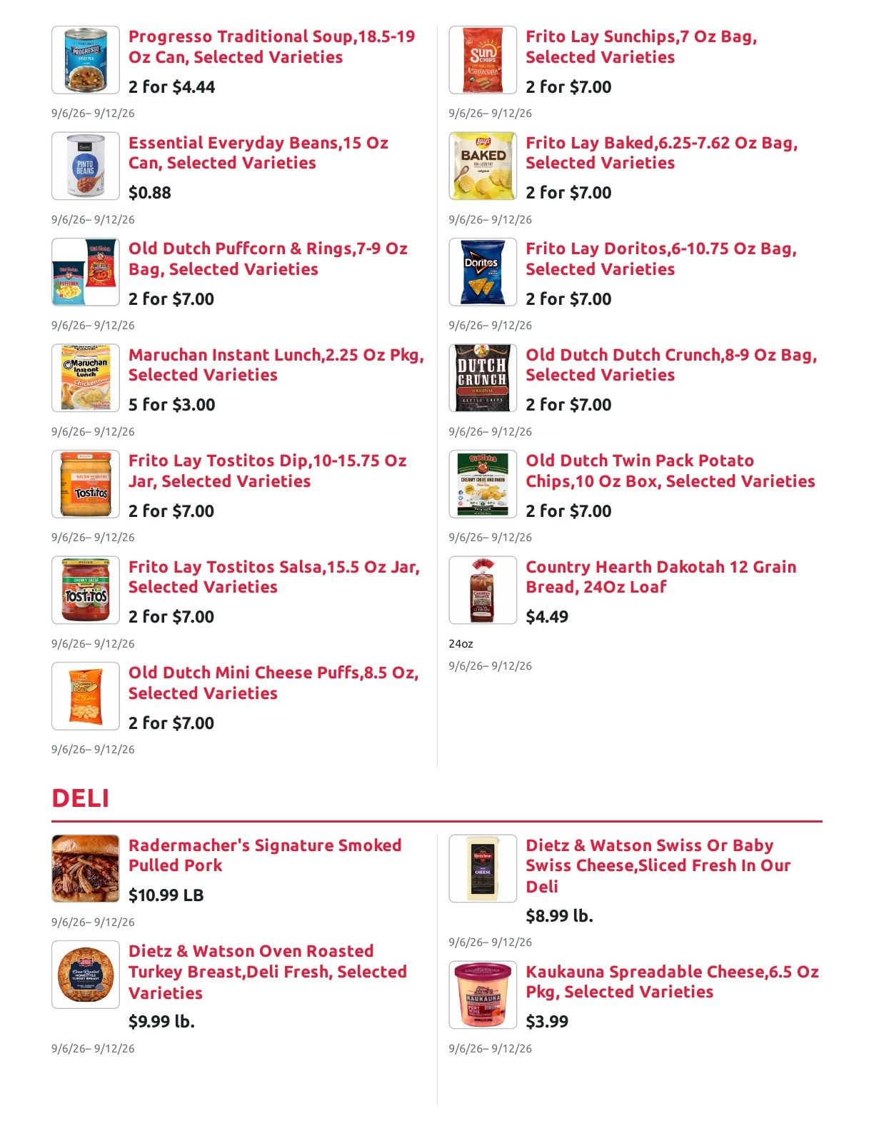 Radermacher's Fresh Market Weekly Ad September 6 - 12, 2026