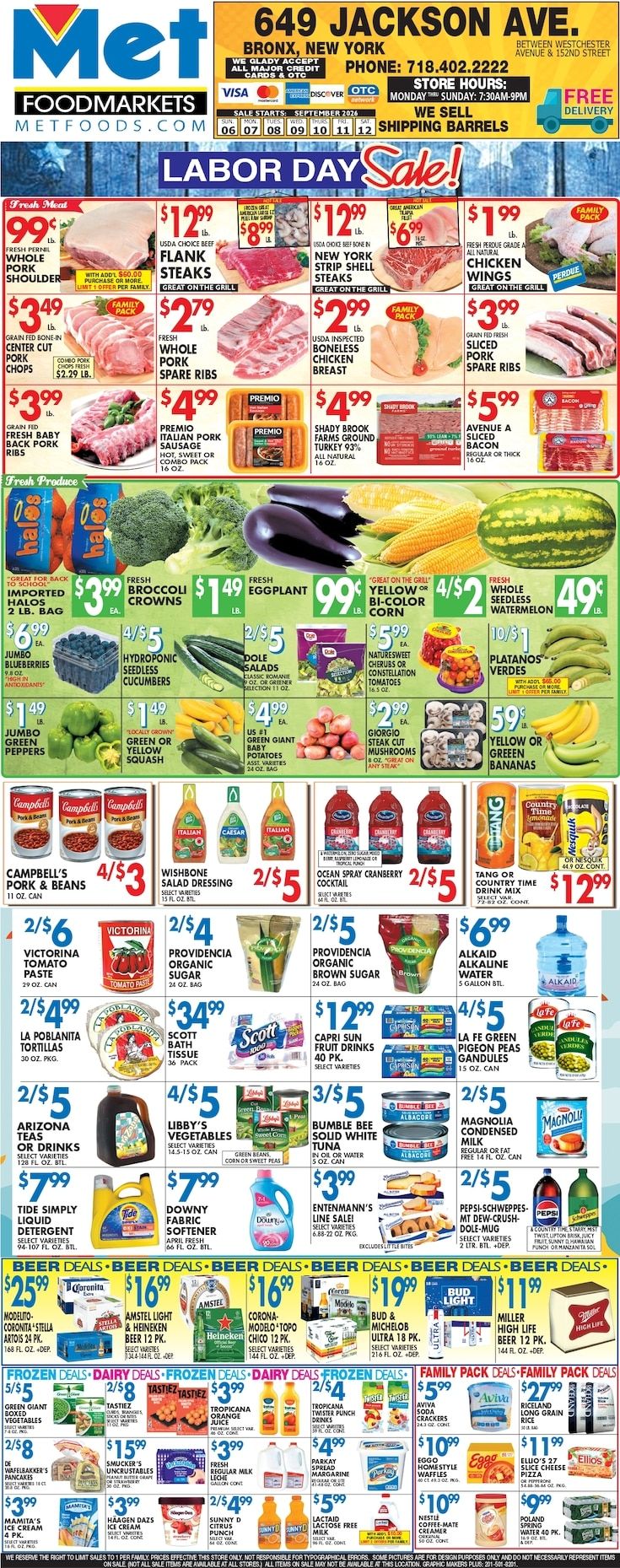 Met Foodmarkets (Bronx, NY) Weekly Ad September 6 - 12, 2026