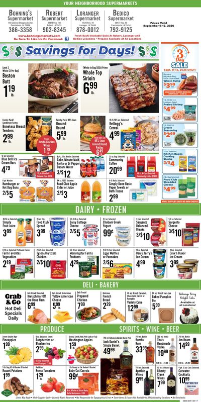 Robert Supermarket Weekly Ad September 6 - 12, 2026