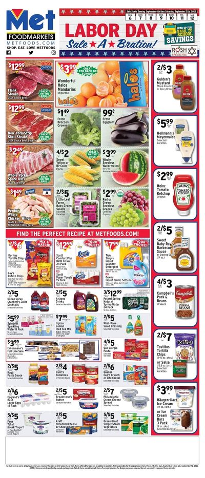 Met Foodmarkets (New York) Weekly Ad September 6 - 12, 2026