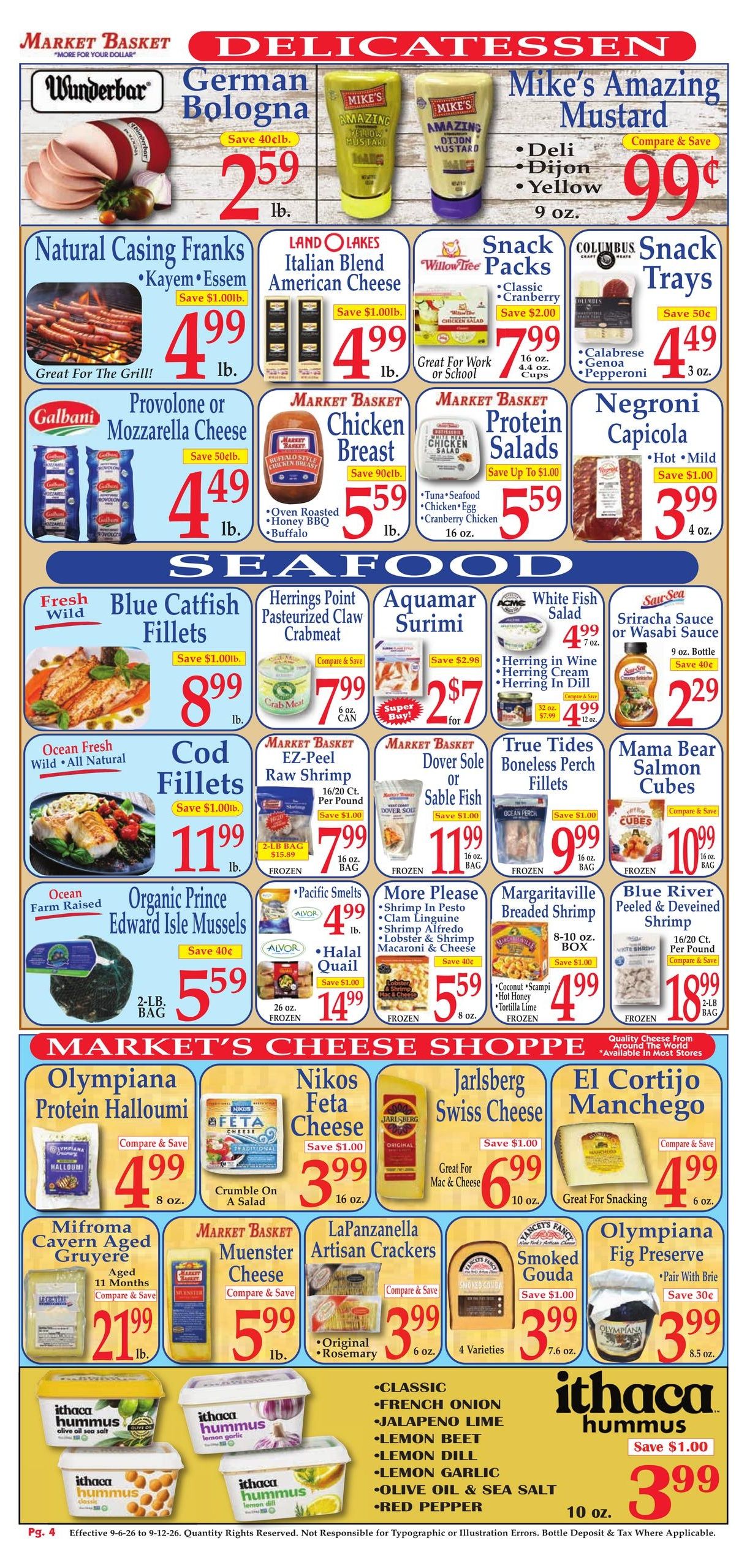 Market Basket (Boston Area, MA) Weekly Ad September 6 - 12, 2026
