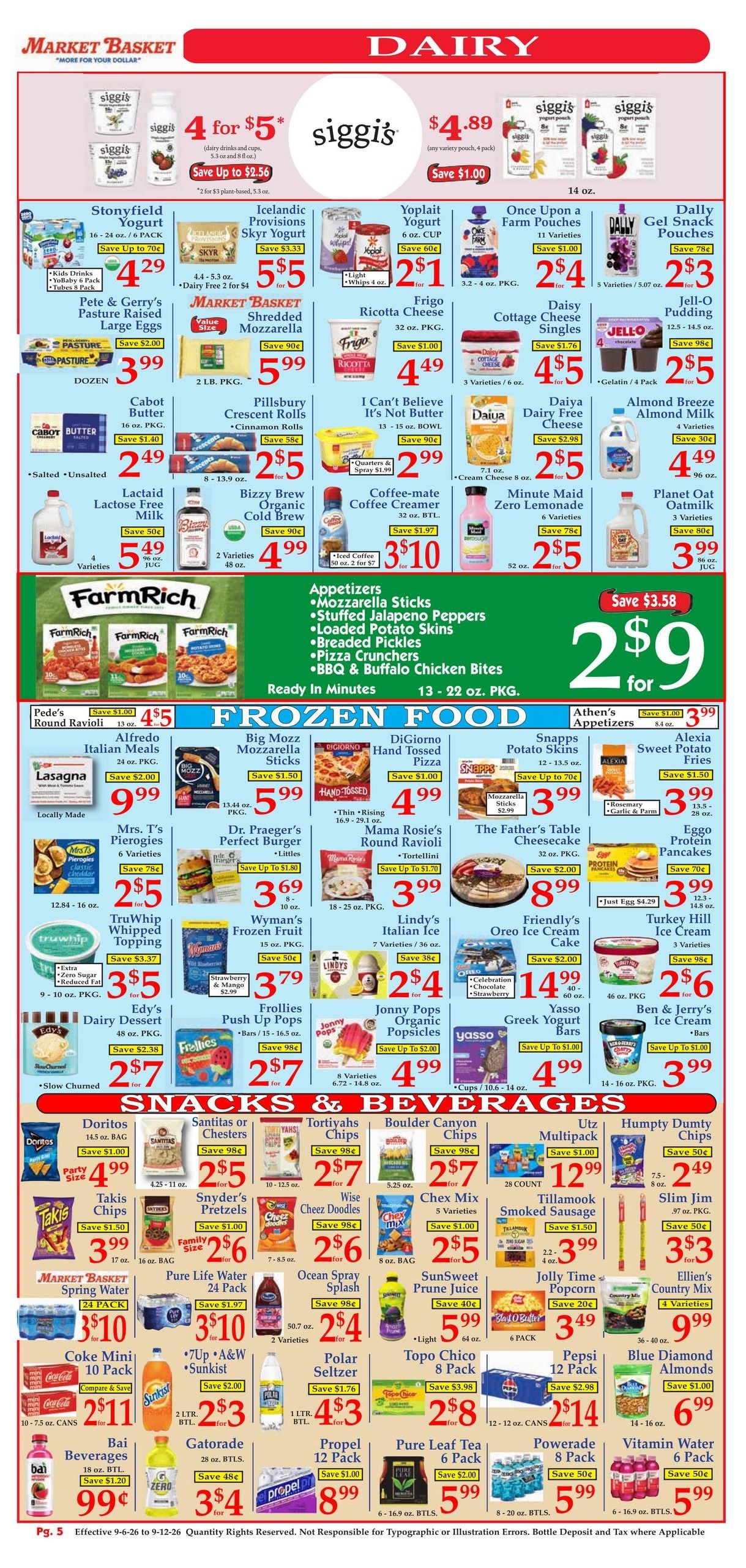 Market Basket (Athol Area, MA) Weekly Ad September 6 - 12, 2026