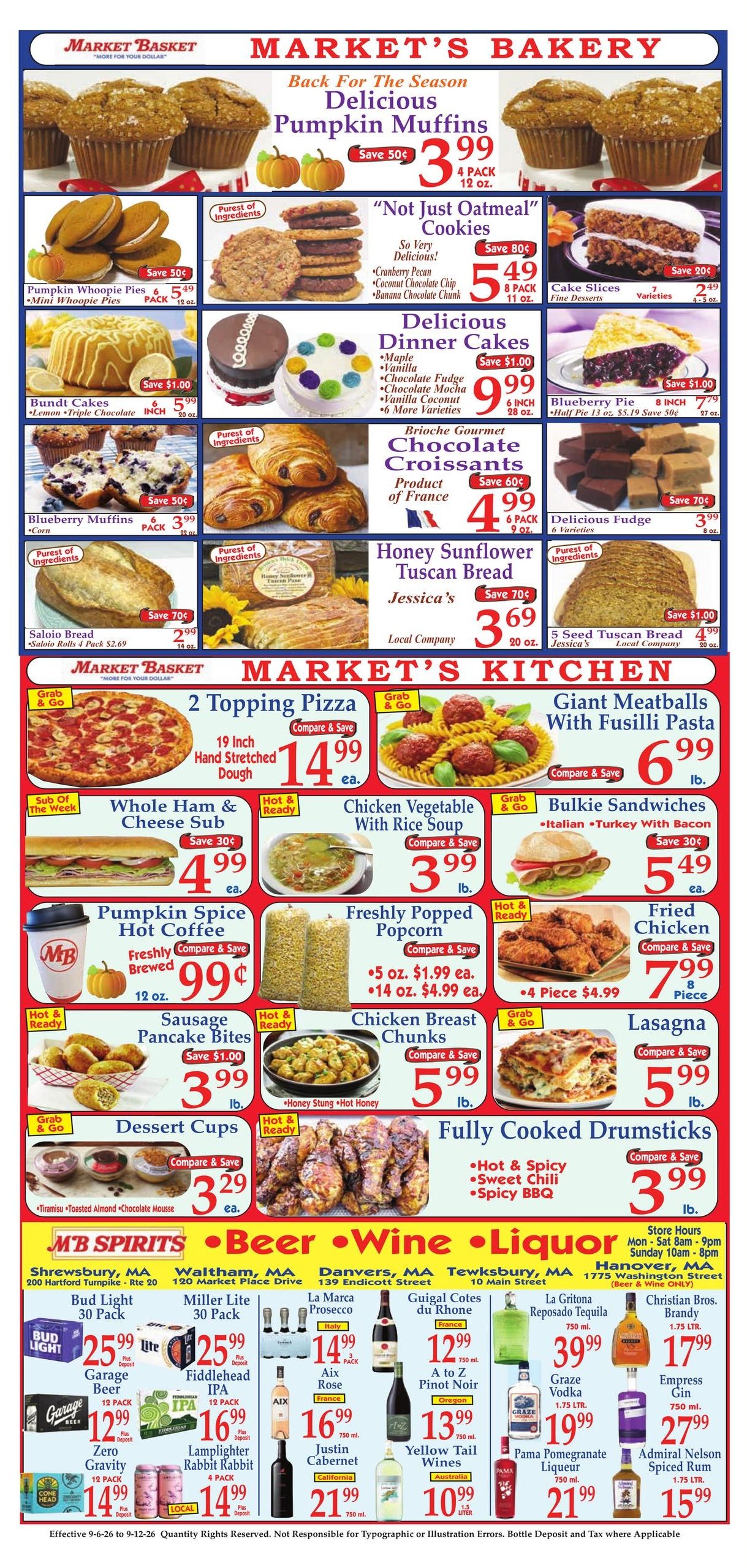 Market Basket (Boston Area, MA) Weekly Ad September 6 - 12, 2026
