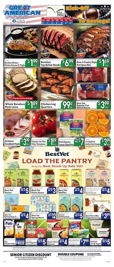 Valley Market and Jim's Great American Weekly Ad September 6 - 12, 2026