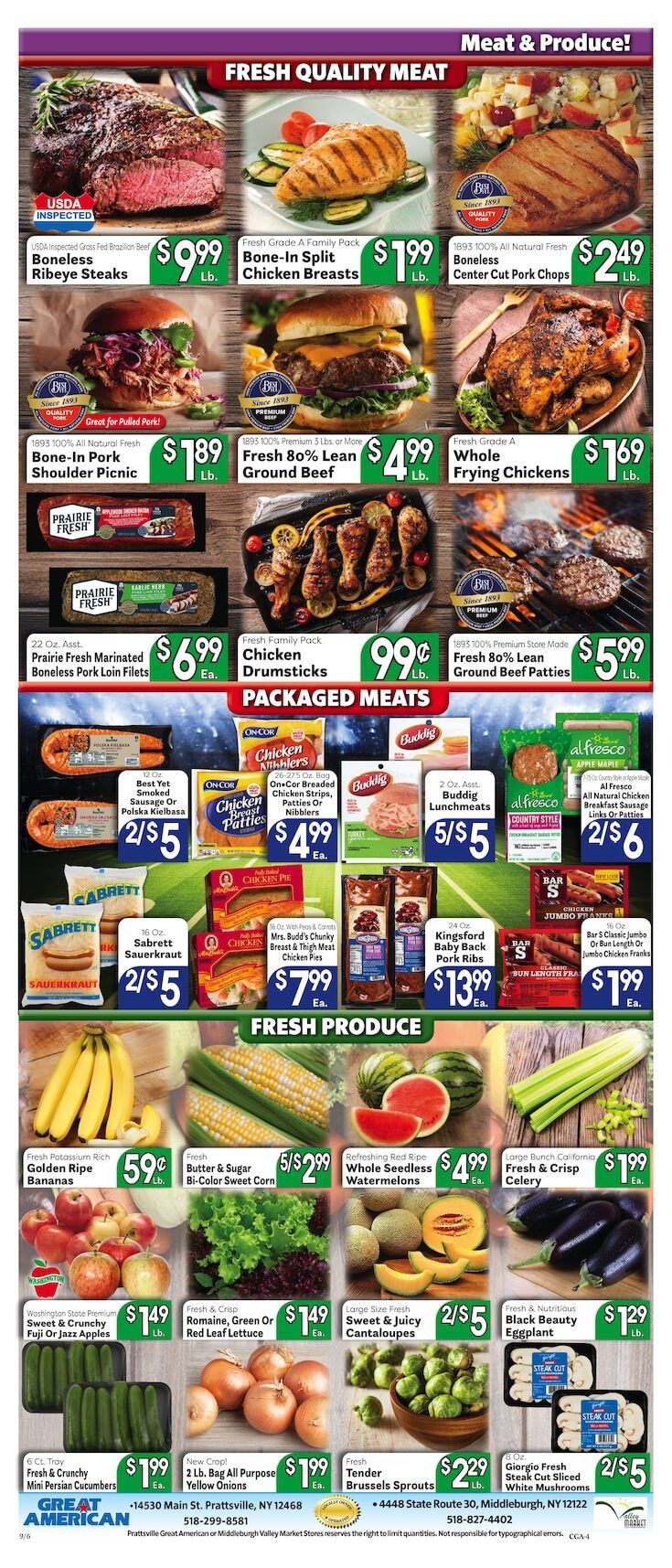 Valley Market and Jim's Great American Weekly Ad September 6 - 12, 2026