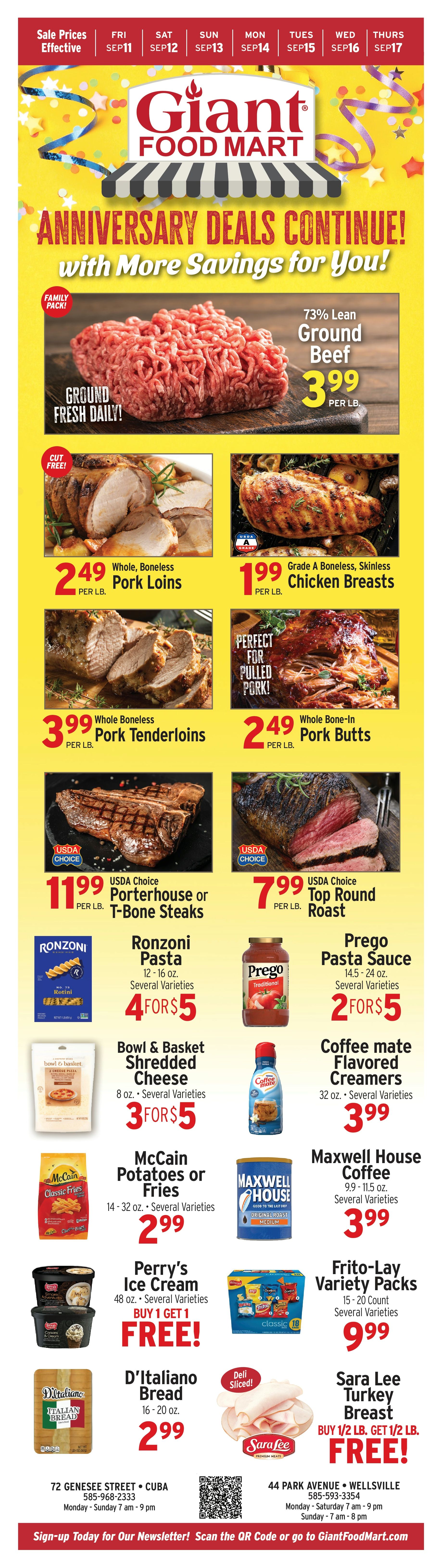 Giant Food Mart Weekly Ad September 11 - 17, 2026