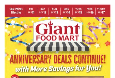 Giant Food Mart Weekly Ad September 11 - 17, 2026