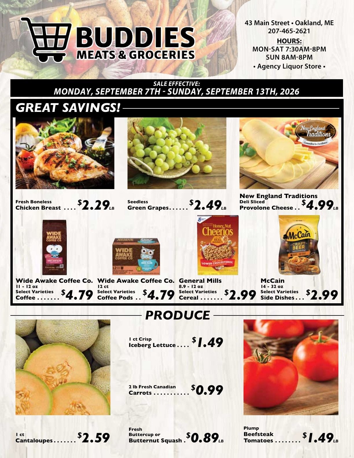 Buddies Meats & Groceries Weekly Ad September 7 - 13, 2026