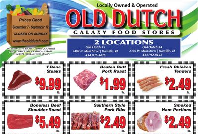 Old Dutch Supermarket Weekly Ad September 7 - 12, 2026