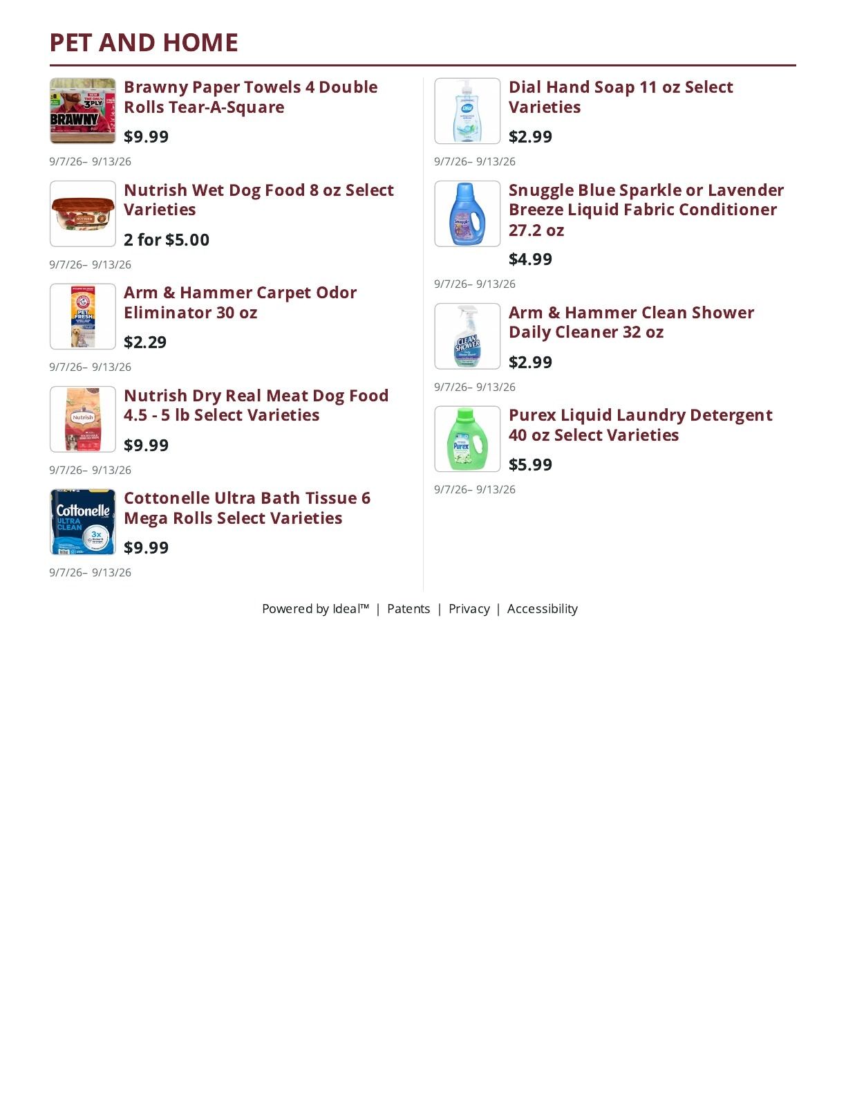 Ralph's Supermarket Weekly Ad September 7 - 13, 2026