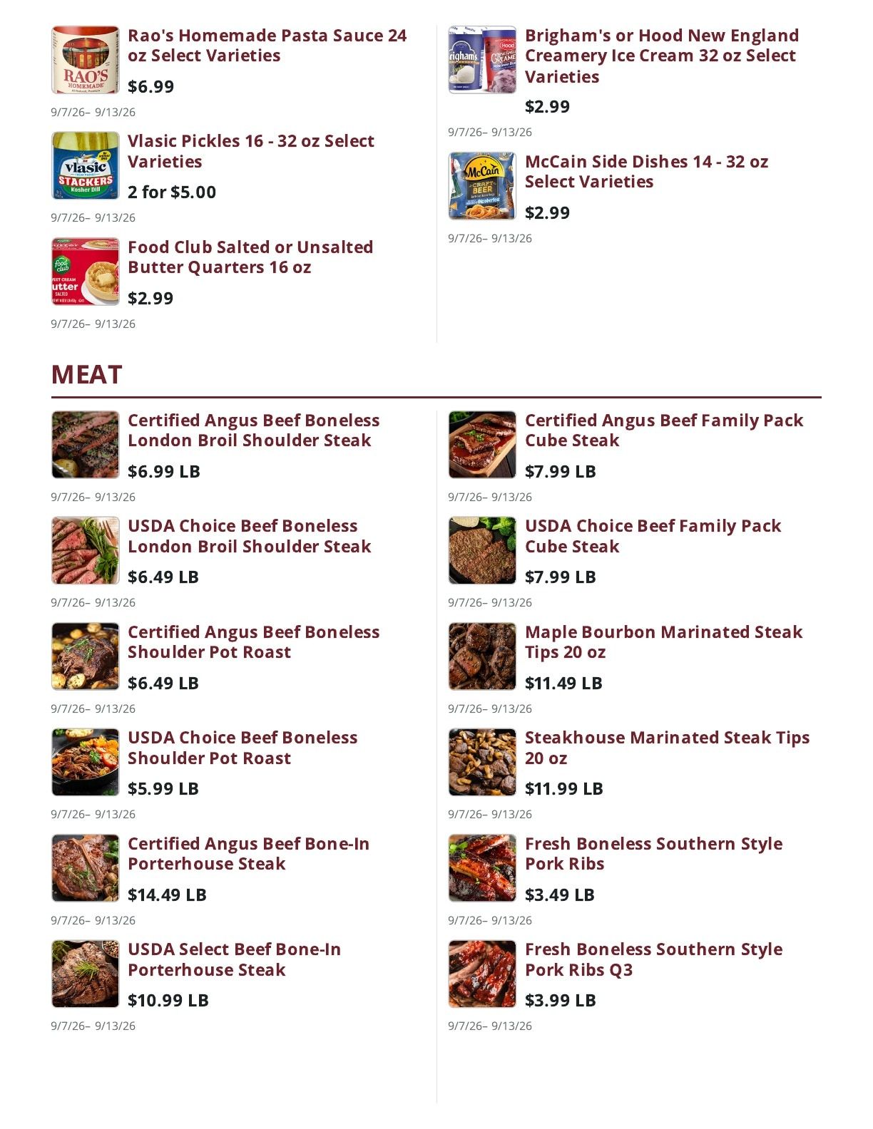 Ralph's Supermarket Weekly Ad September 7 - 13, 2026