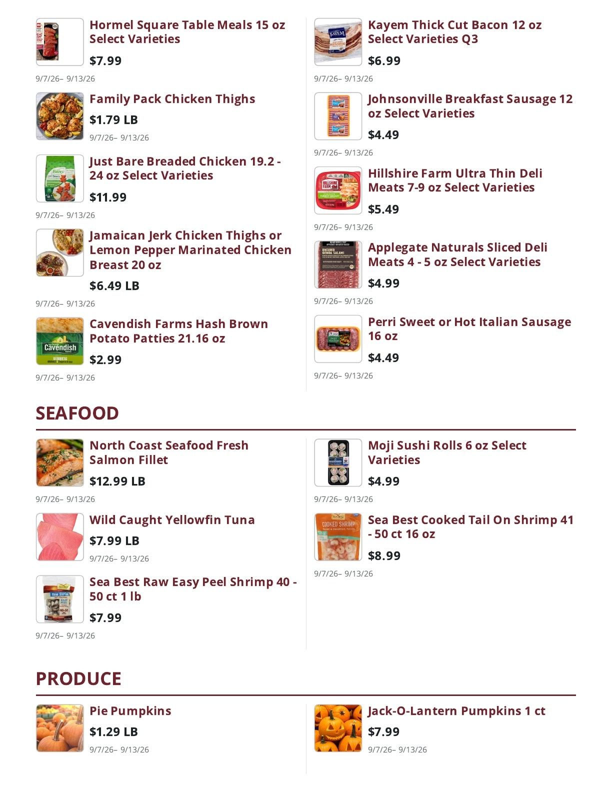 Ralph's Supermarket Weekly Ad September 7 - 13, 2026