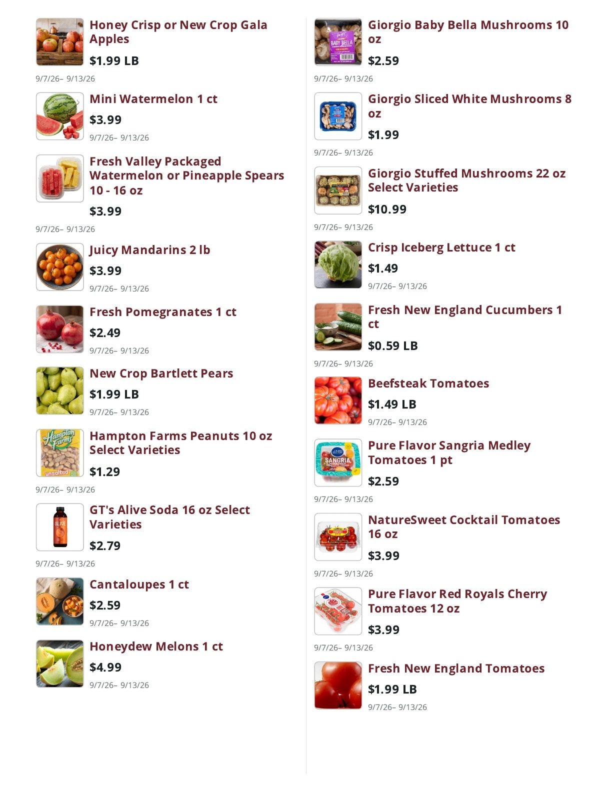 Ralph's Supermarket Weekly Ad September 7 - 13, 2026