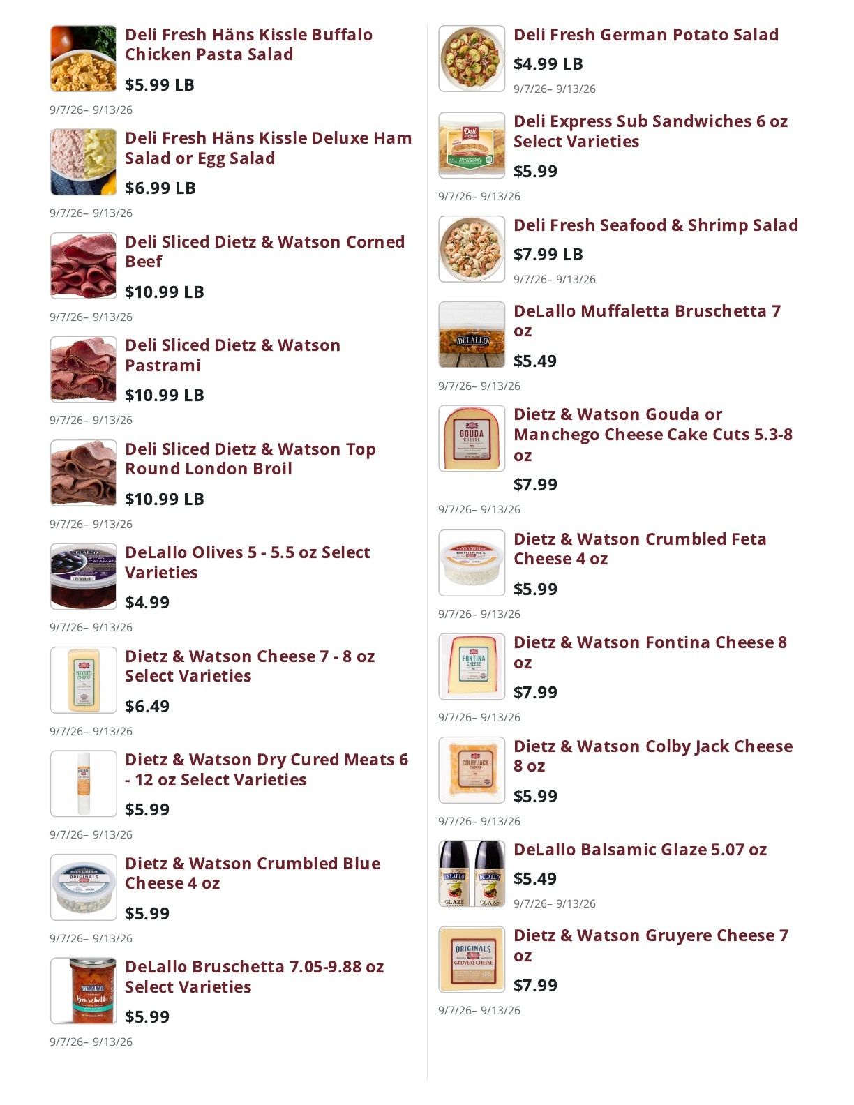 Ralph's Supermarket Weekly Ad September 7 - 13, 2026