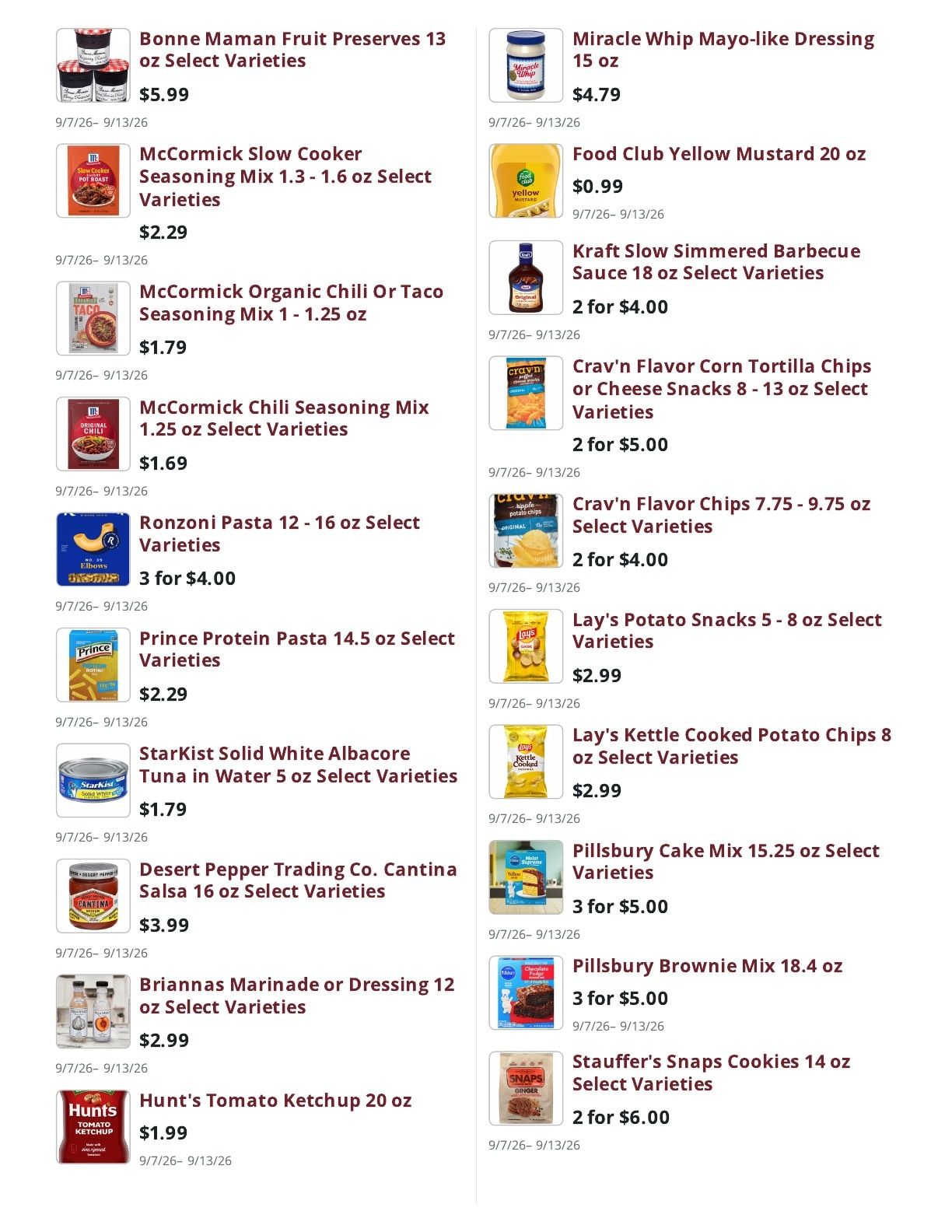 Ralph's Supermarket Weekly Ad September 7 - 13, 2026