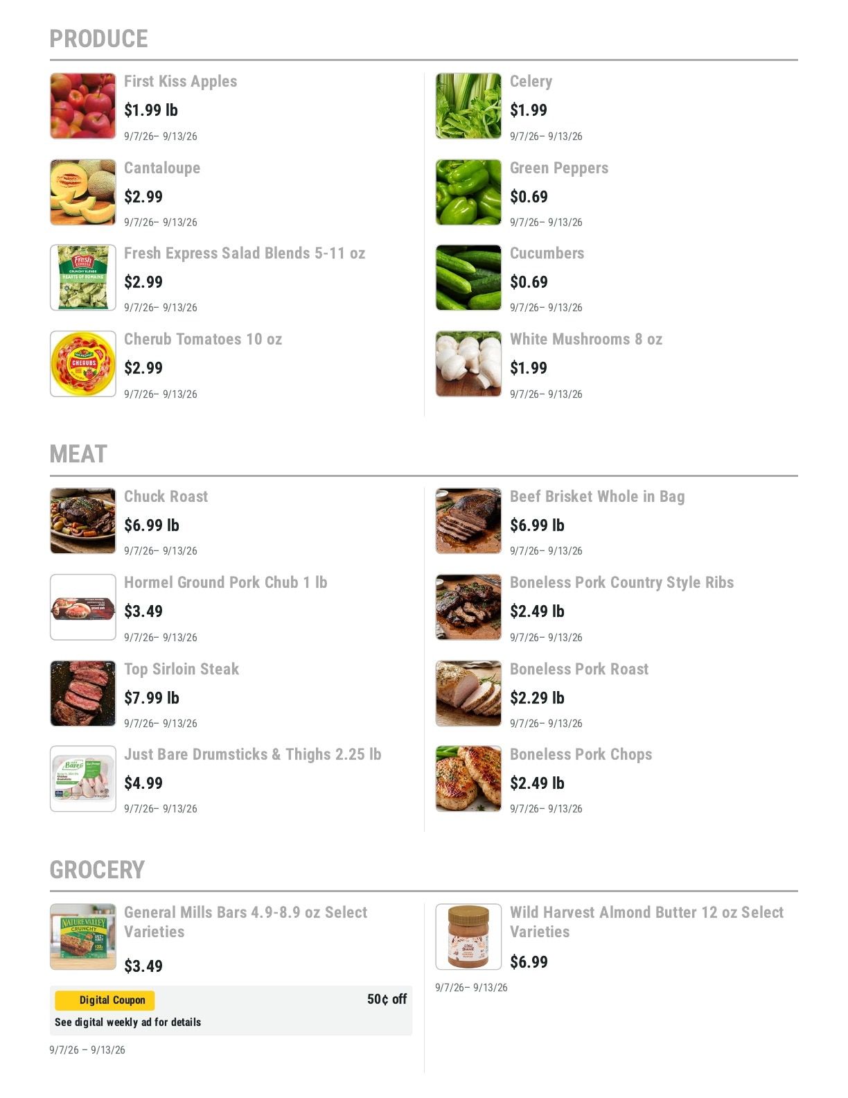 Barnesville Grocery Weekly Ad September 7 - 13, 2026