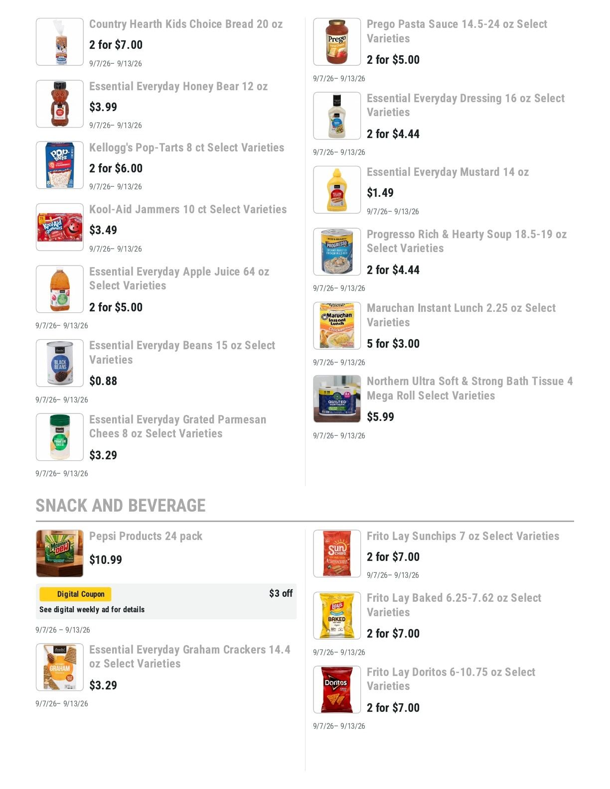 Barnesville Grocery Weekly Ad September 7 - 13, 2026