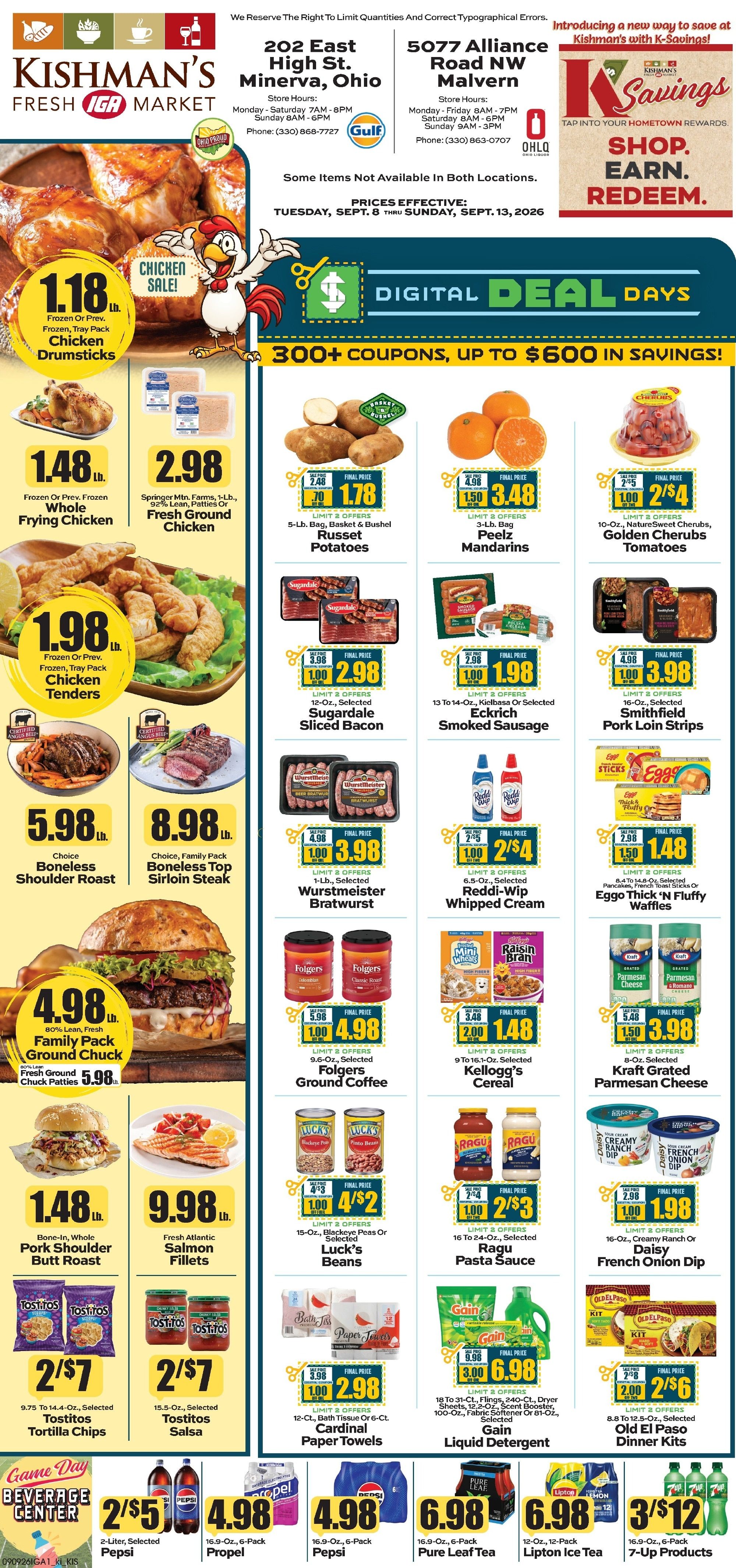 Kishman's IGA Weekly Ad September 7 - 13, 2026