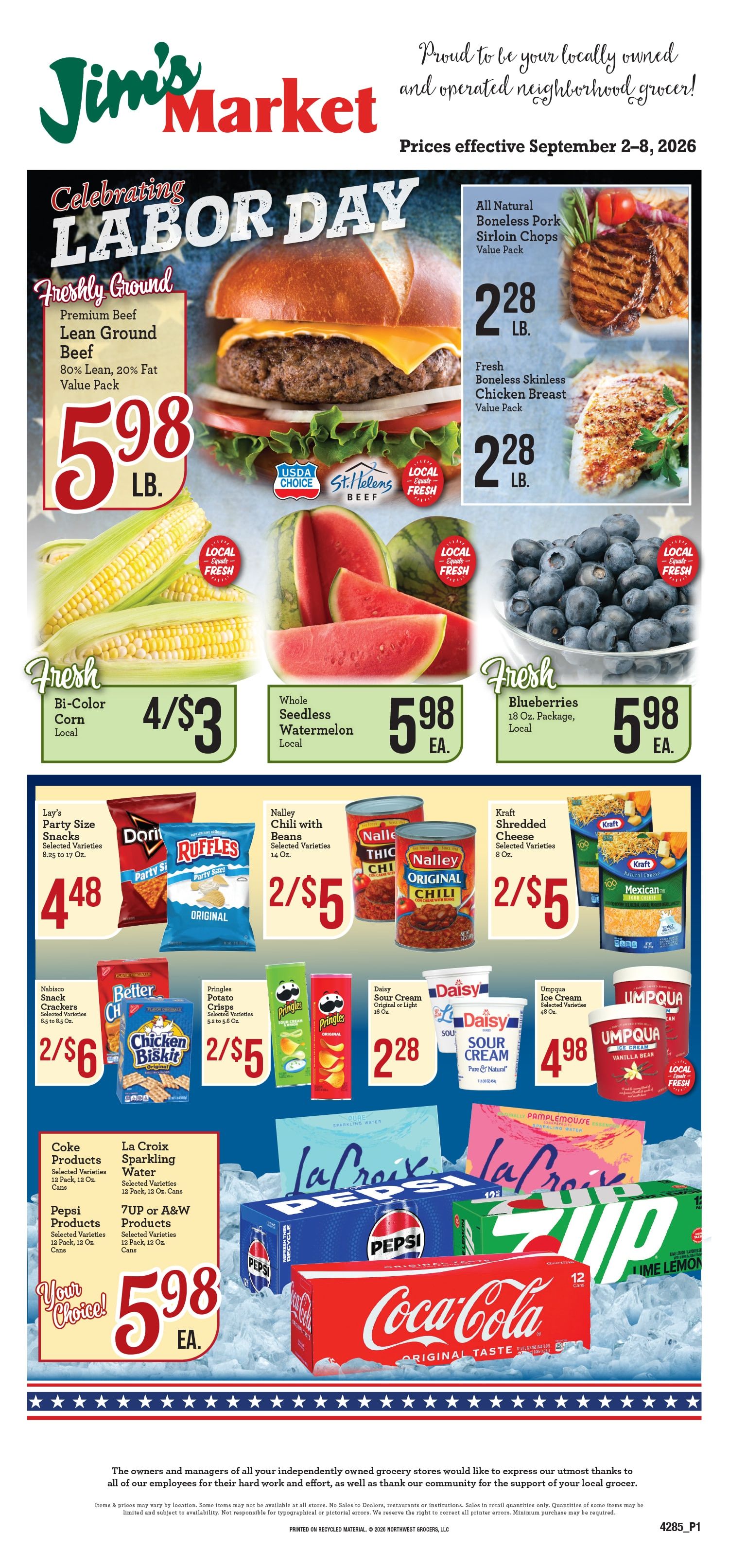 Jim's Market Weekly Ad September 2 - 8, 2026