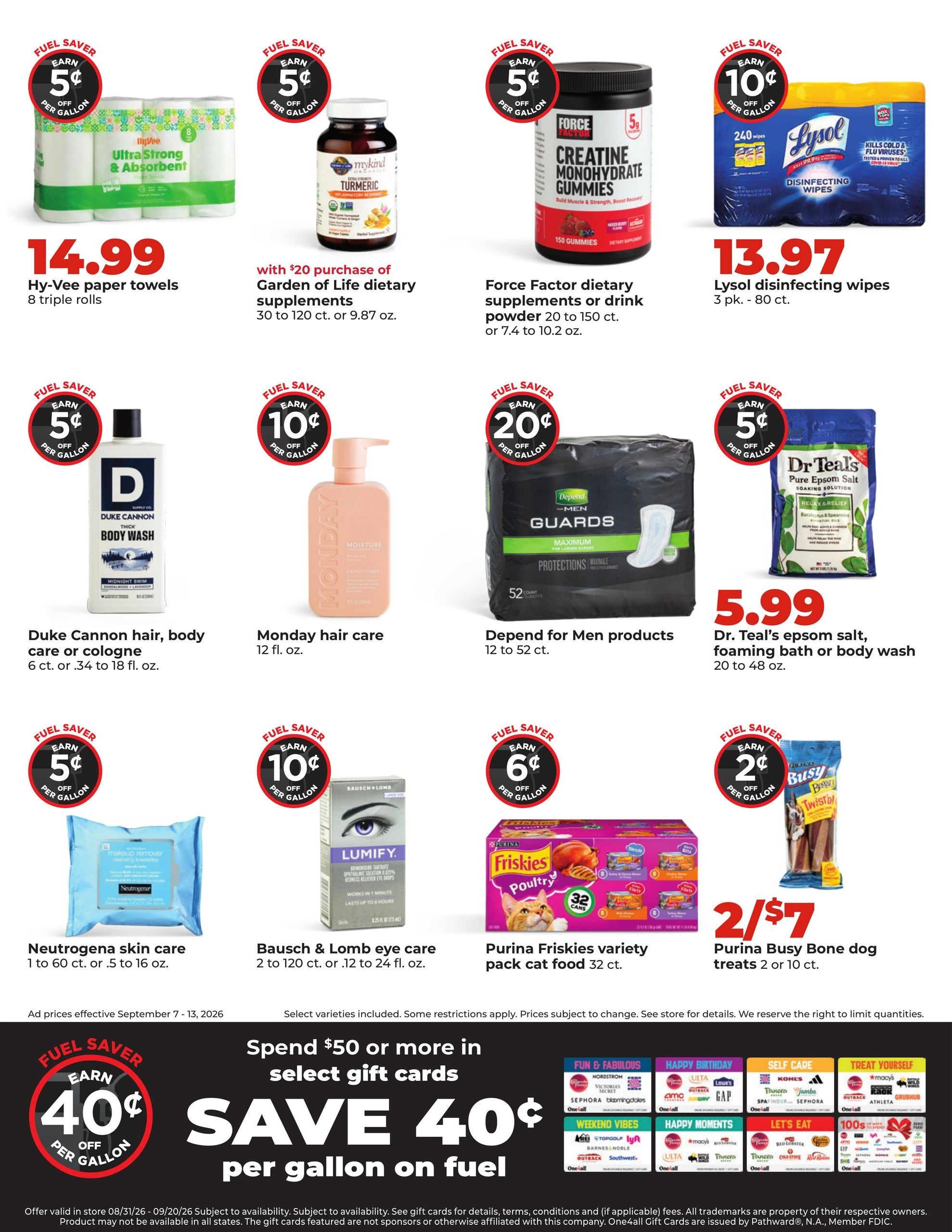 Hy-Vee (Bruning Area, NE) Weekly Ad September 7 - 13, 2026