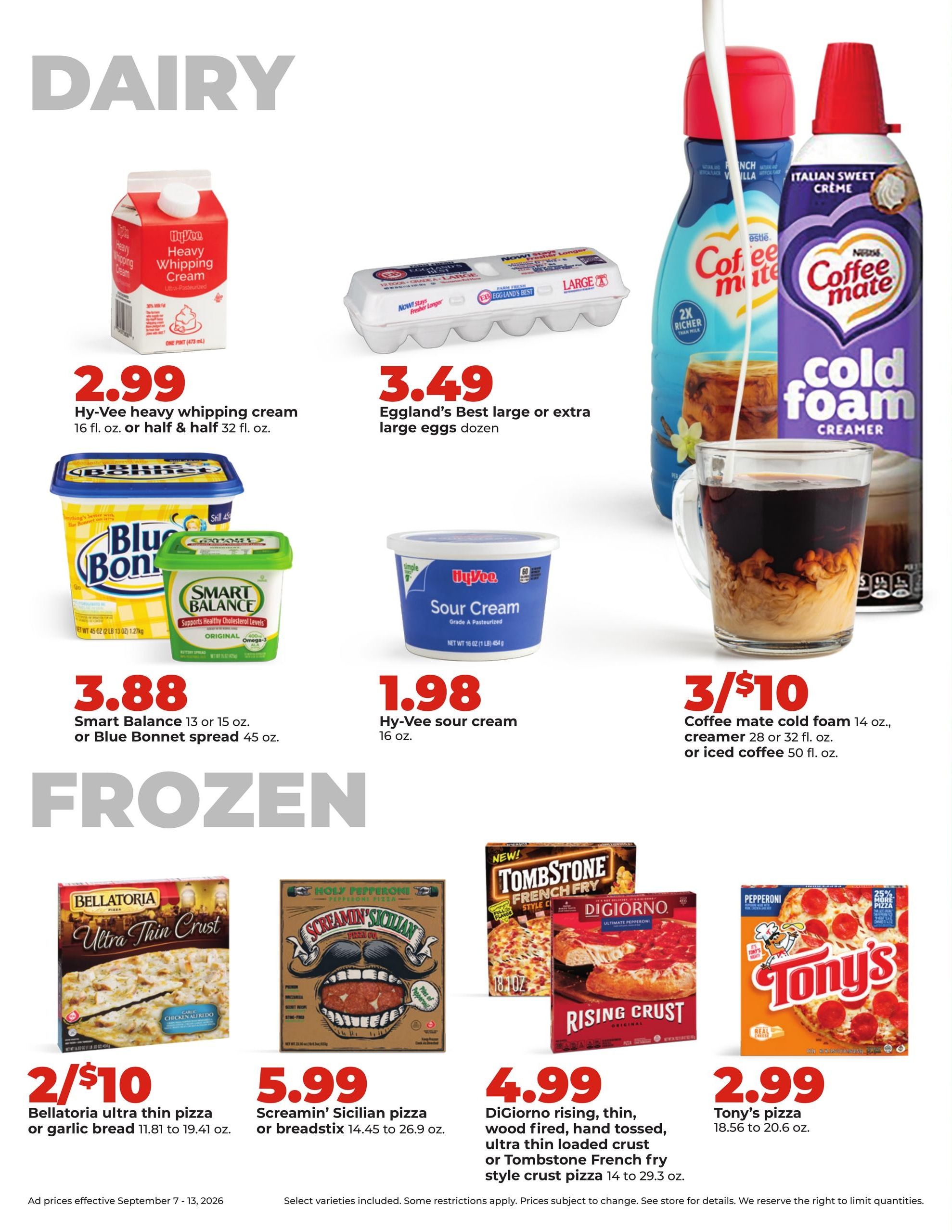 Hy-Vee (Bruning Area, NE) Weekly Ad September 7 - 13, 2026