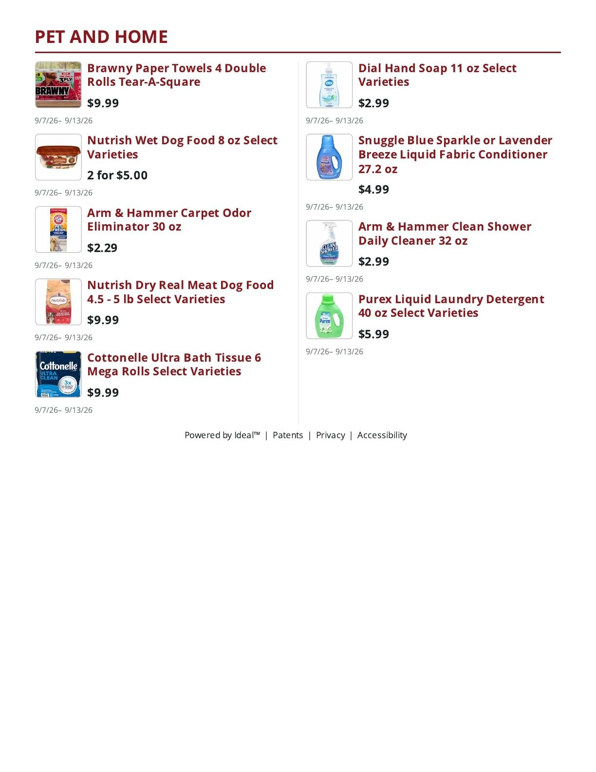 Main Street Market Weekly Ad September 7 - 13, 2026