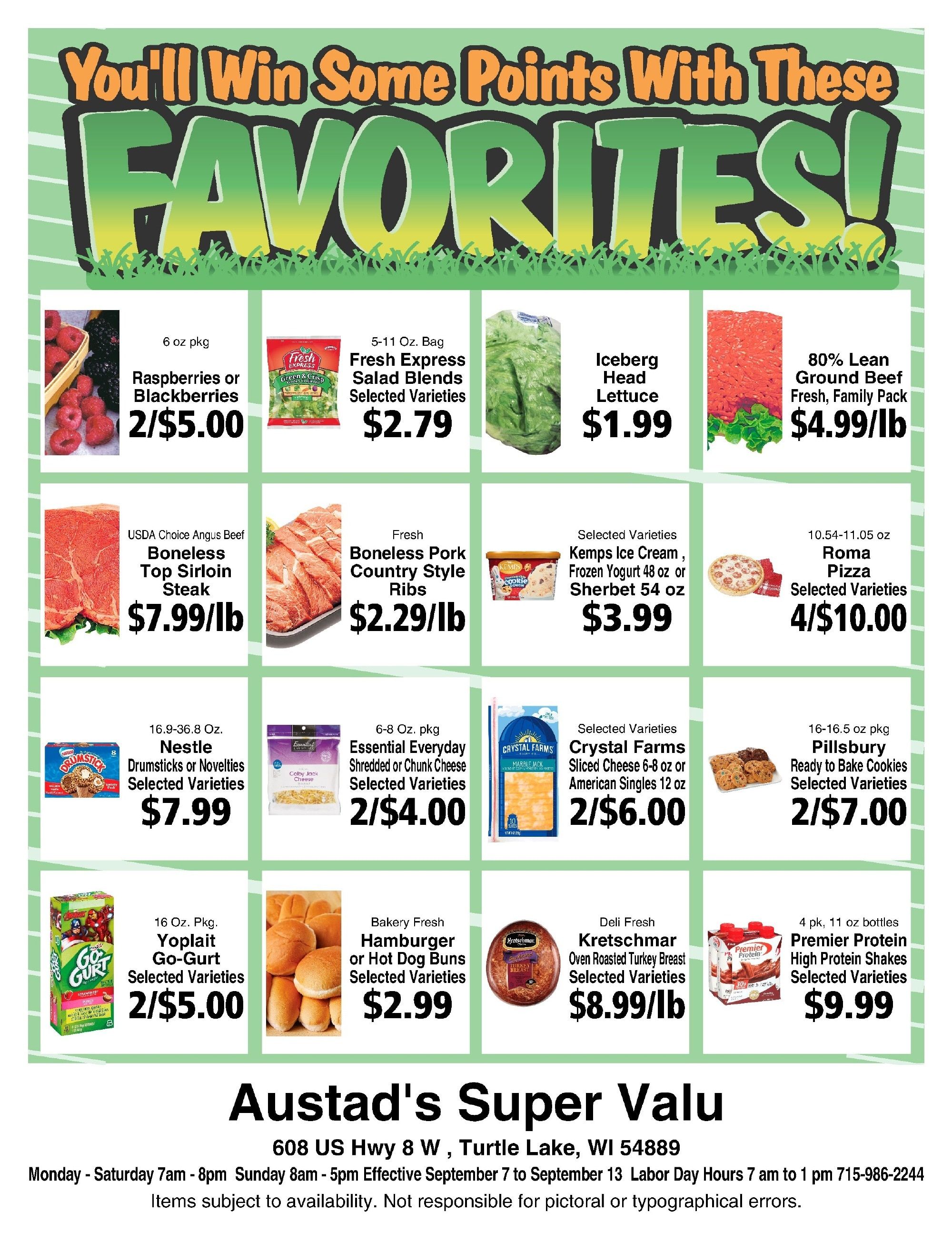 Austad's Supervalu Weekly Ad September 7 - 13, 2026