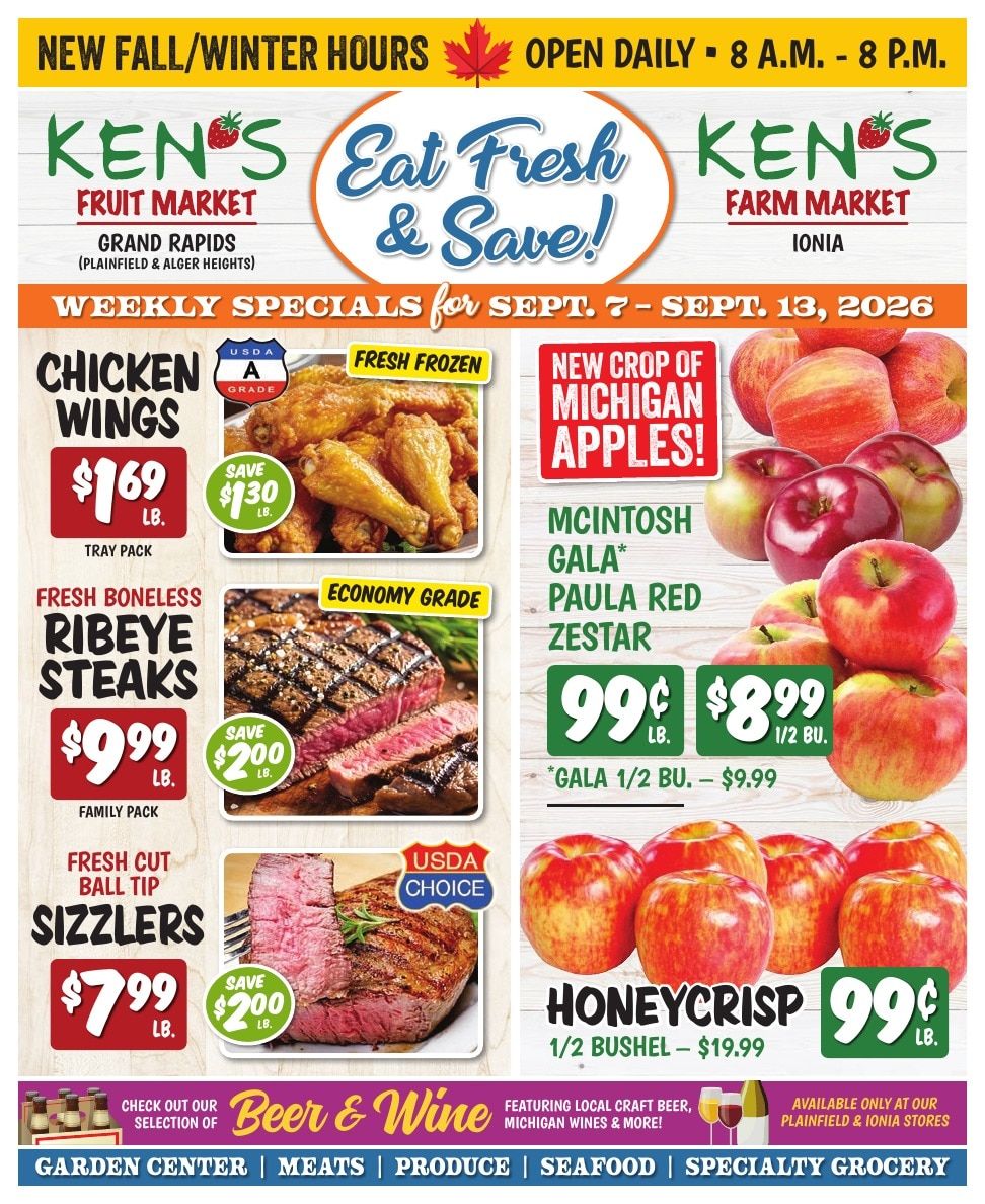 Ken's Fruit Market Weekly Ad September 7 - 13, 2026